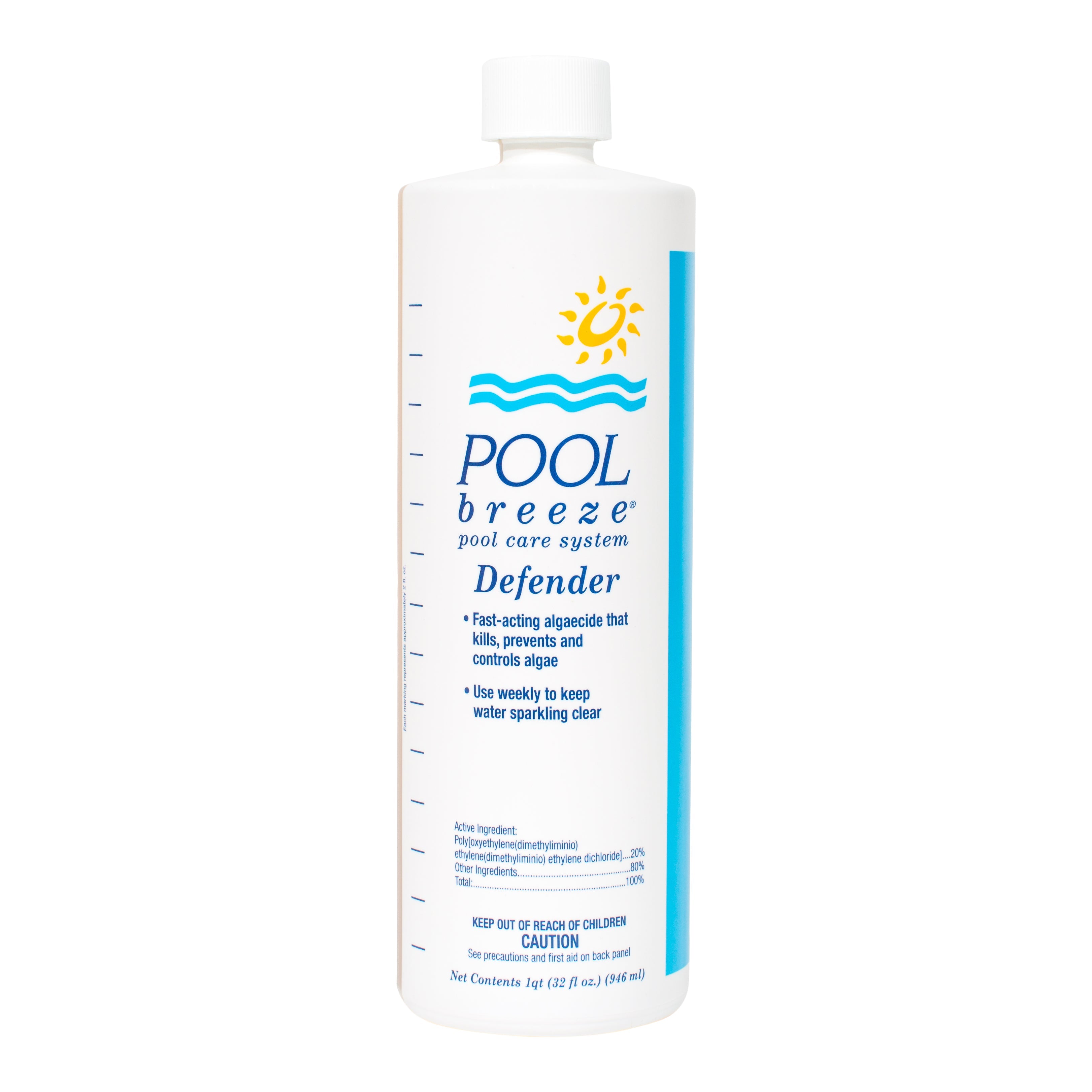 Pool Breeze Defender Algaecide and Water Clarifier for Clear and Inviting Swimming Pools