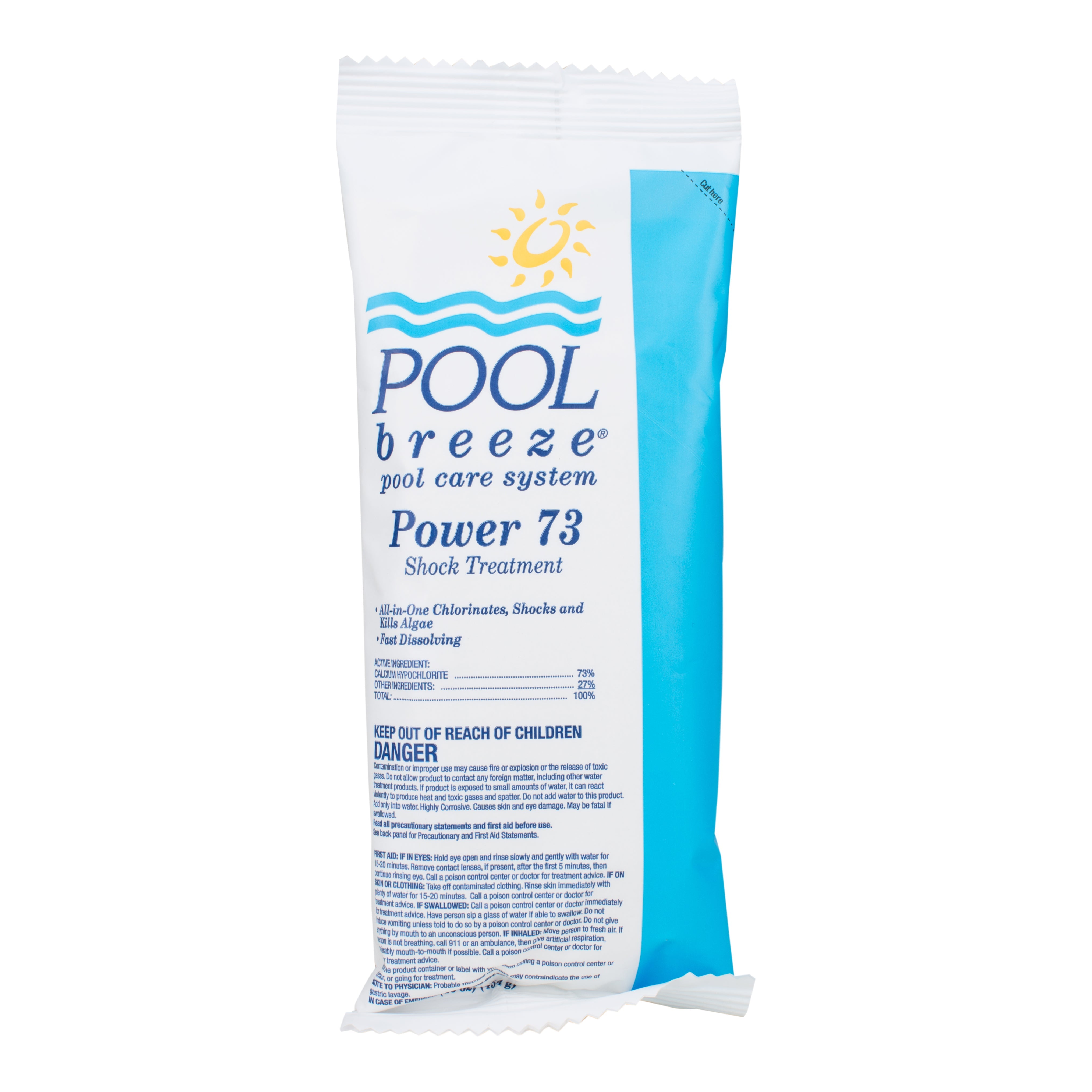Pool Breeze Power 73 Shock Treatment for Crystal Clear Water and Algae Prevention