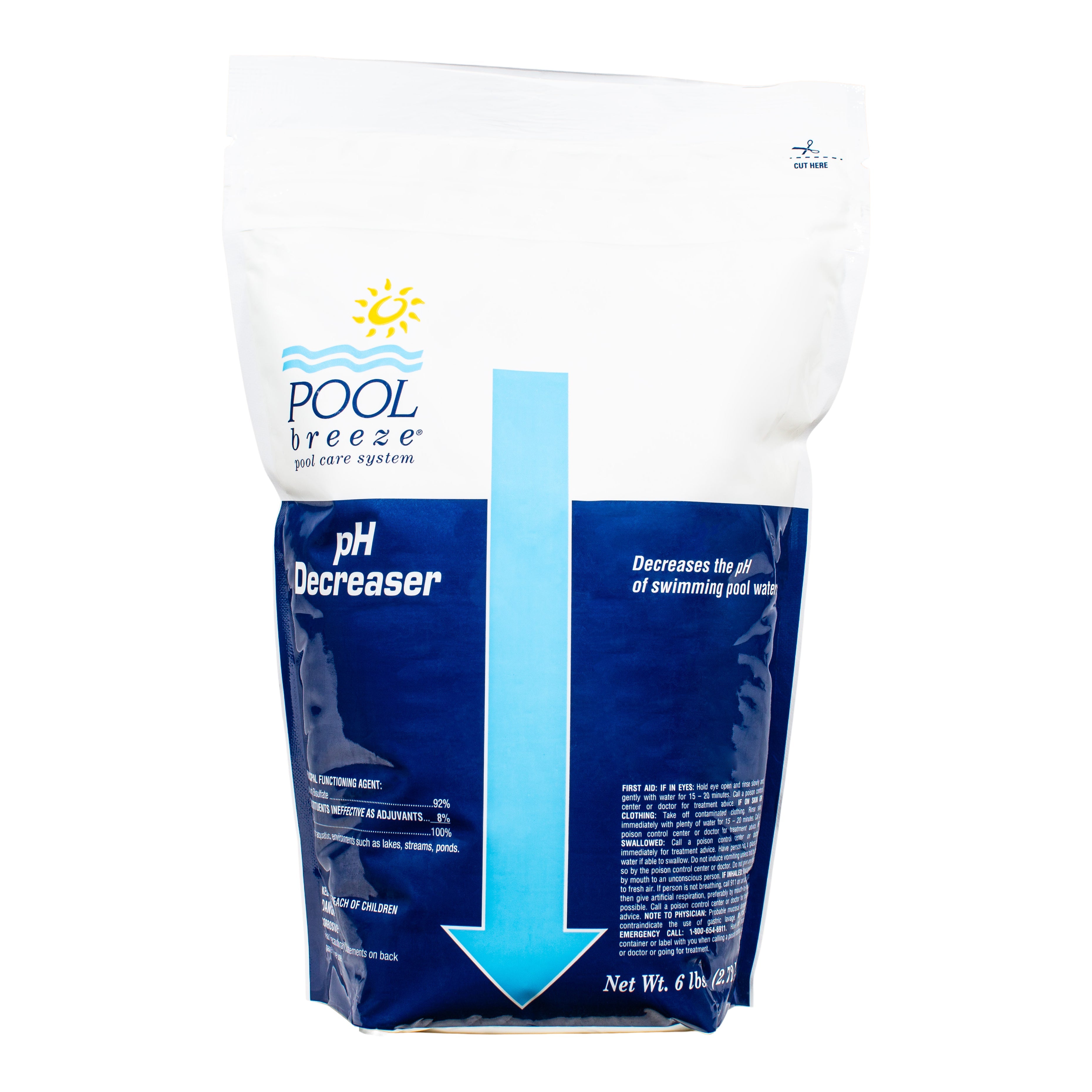 Pool Breeze pH Decreaser Granular Formula for Clear Water and Reduced Eye Irritation