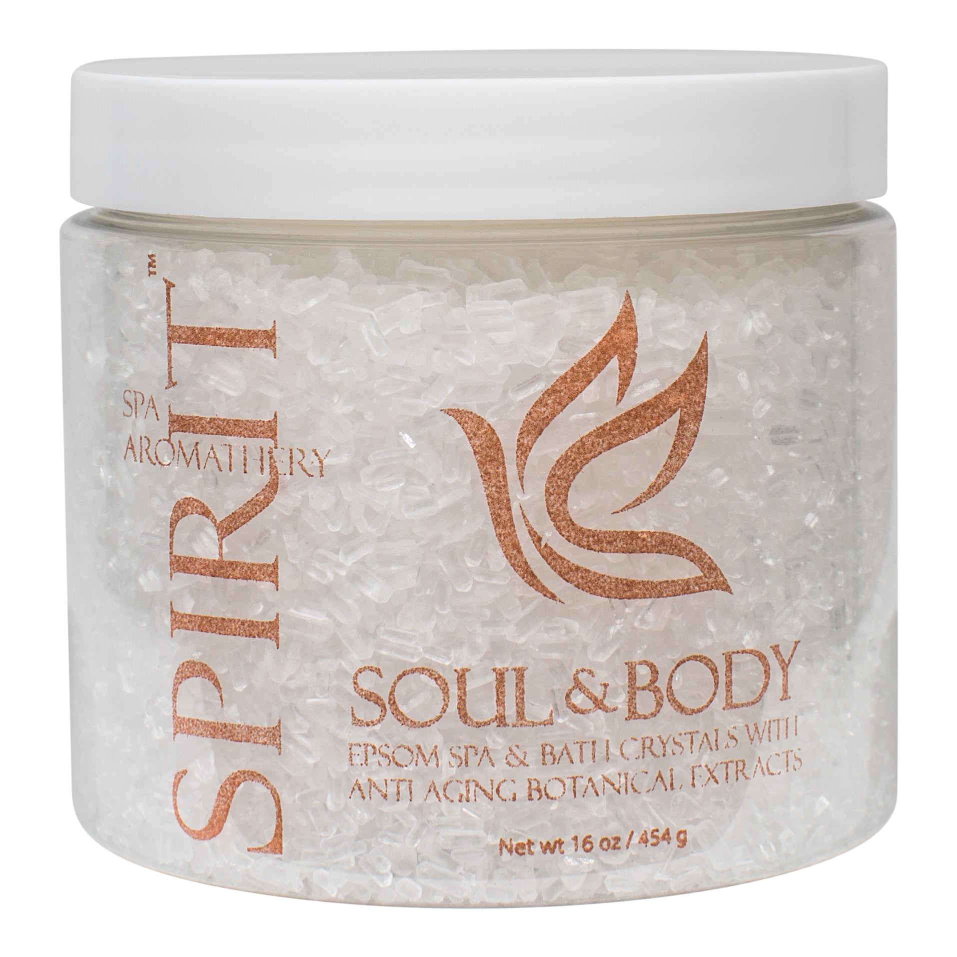 InSPAration Signature Spirit Soul and Body Epsom Salt Aromatherapy Crystals with White Peach Nectar and Golden Amber