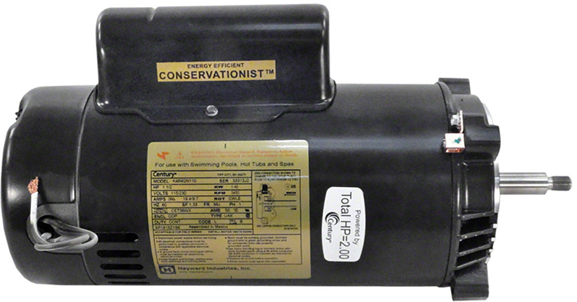 1-1/2 HP Pump Motor Threaded Shaft - 1-Speed 115/230 Volts 60 Hz - Energy Efficient