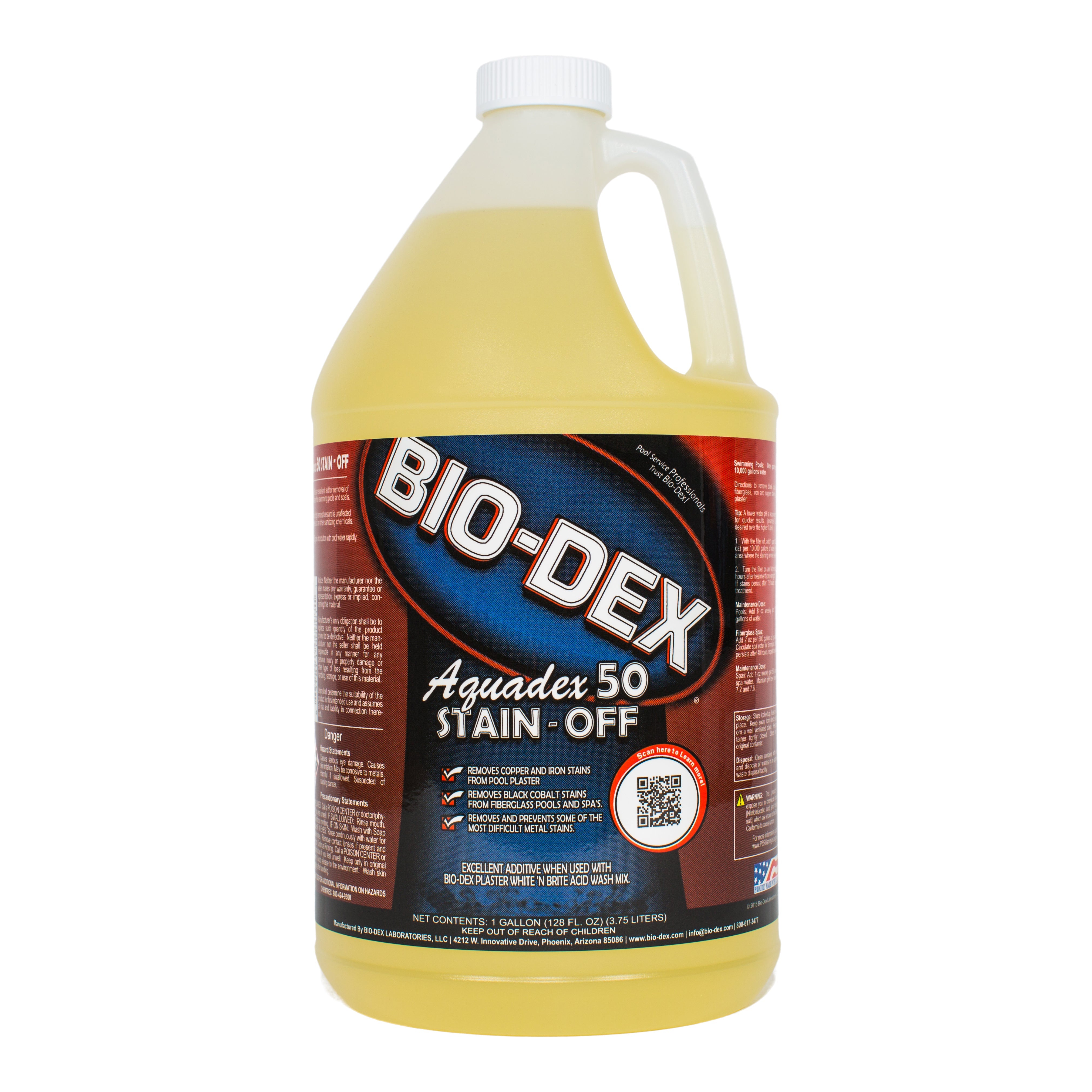 Bio-Dex Aquadex 50 Stain-Off Powerful Metal Stain Remover for Pools and Spas
