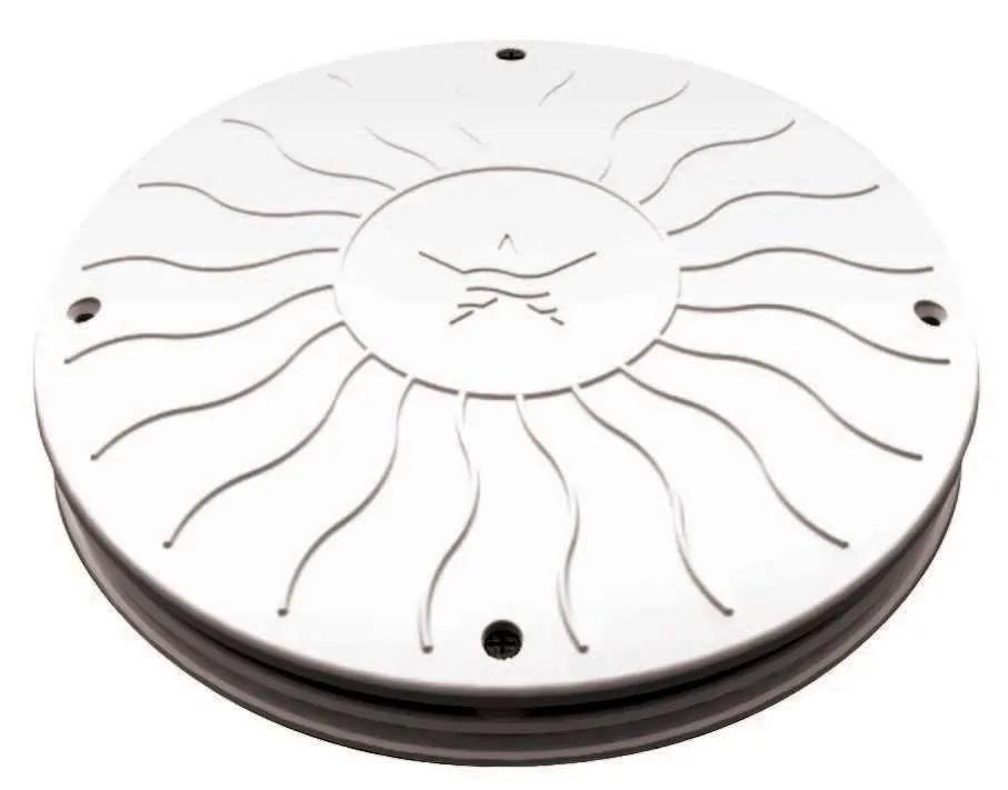 AquaStar 10" Round Debris Catcher Anti-Entrapment Suction Outlet Cover and Mud Frame, Blue | 10LT104 by AquaStar