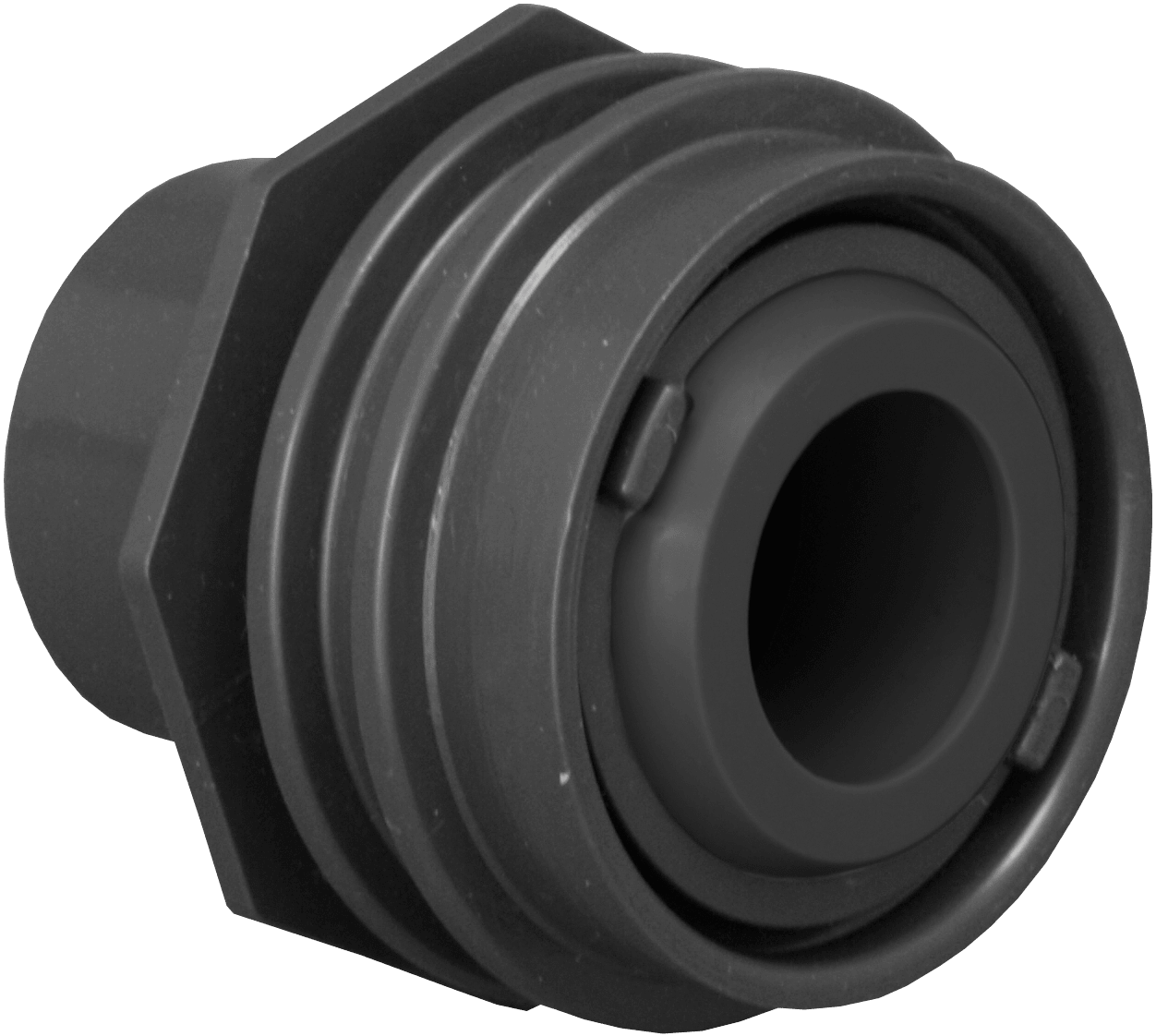 AquaStar Flush-Mount Return Fitting with Water Stop, Eyeball and Nut (Fits 1" or 1½" Pipe), White | 301 by AquaStar
