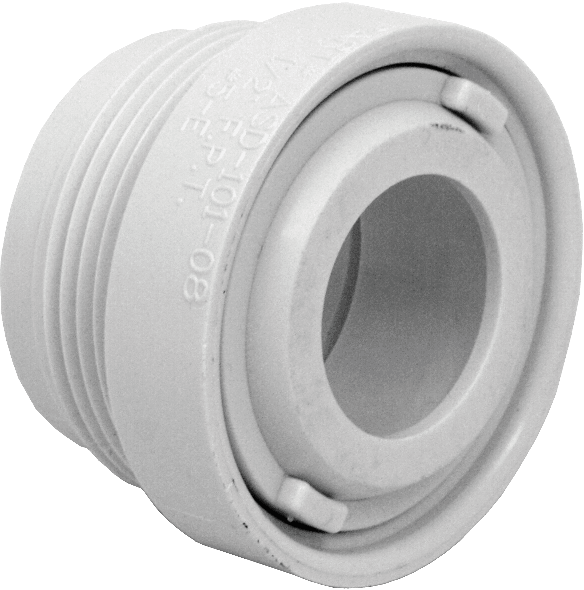 AquaStar ½" Extender with Eyeball and Nut 1½" MPT Remodel Fitting, Light Gray 1'' Orifice | ASD103 by AquaStar