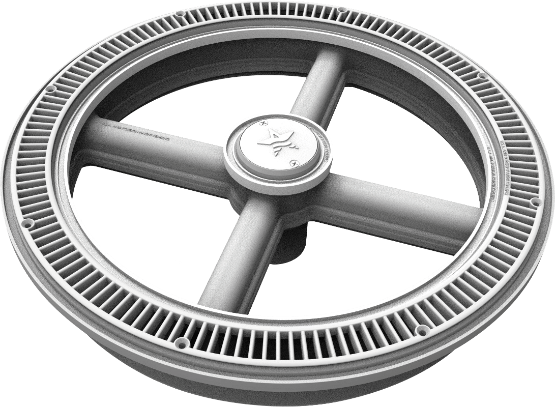AquaStar 20" Full Circle Drain Cover, Center Cap and Screws, White | FC20101 by AquaStar