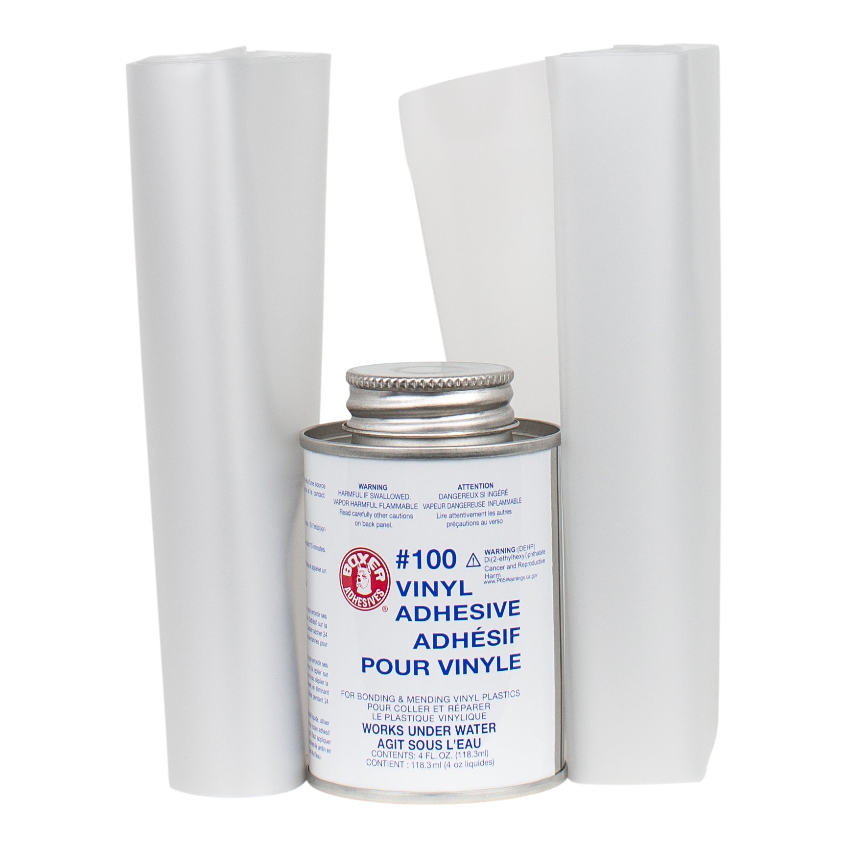 Boxer Adhesives 110 Vinyl Pool Repair Kit with 500 Square Inches of Patch Material and 4 Ounce Adhesive