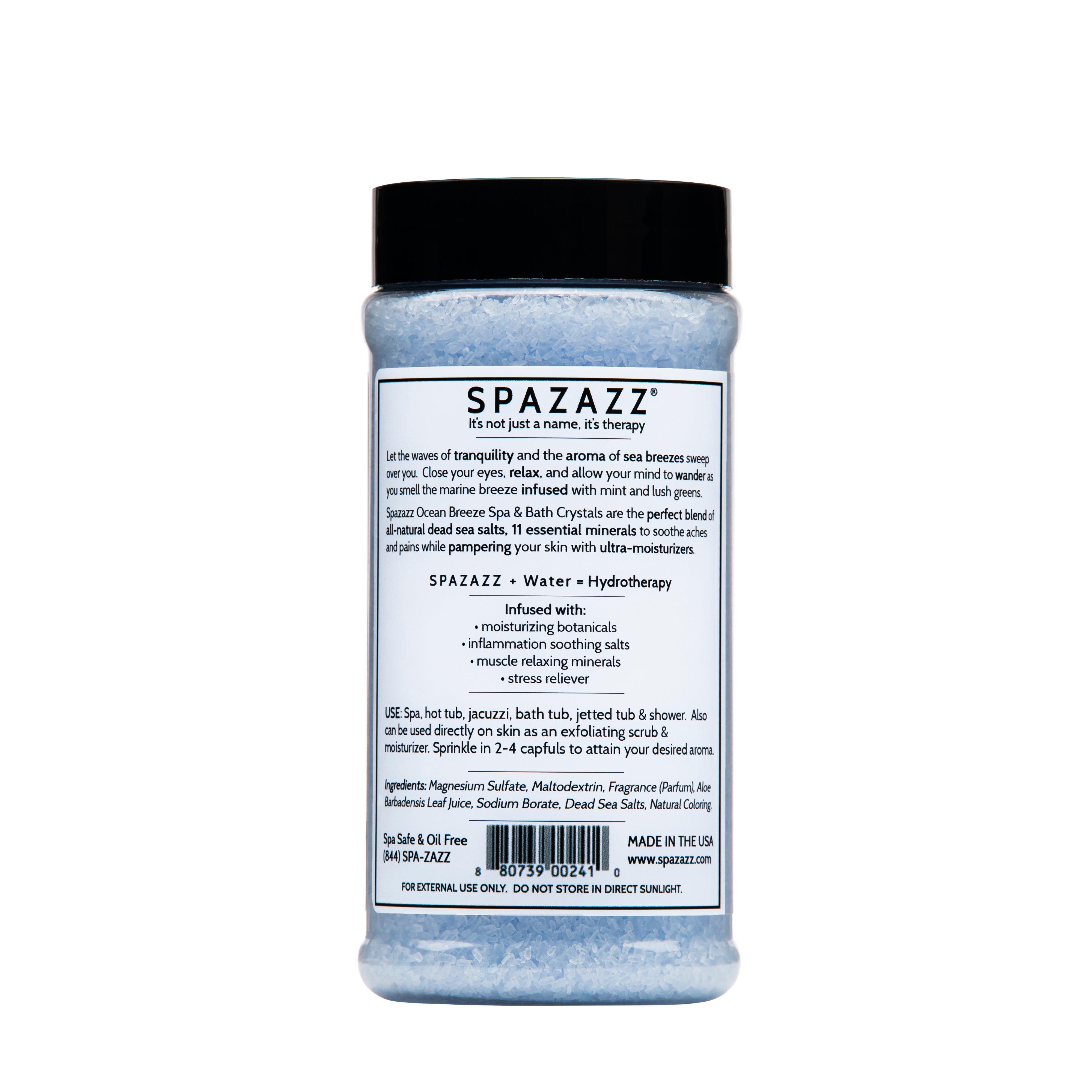 Spazazz Ocean Breeze Tranquility Spa Bath Aromatherapy