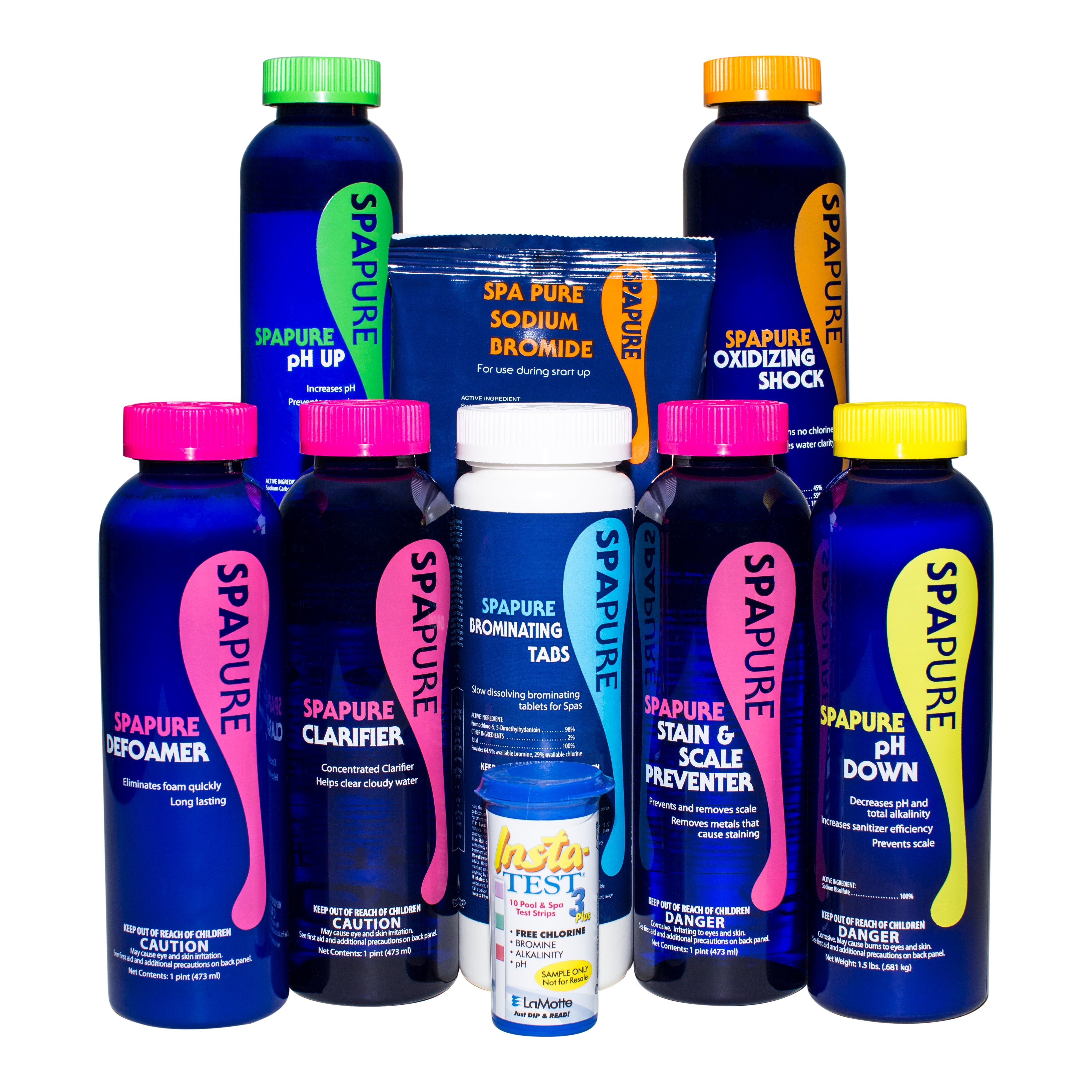 SpaPure Bromine Complete Spa Care Kit for Crystal Clear Water