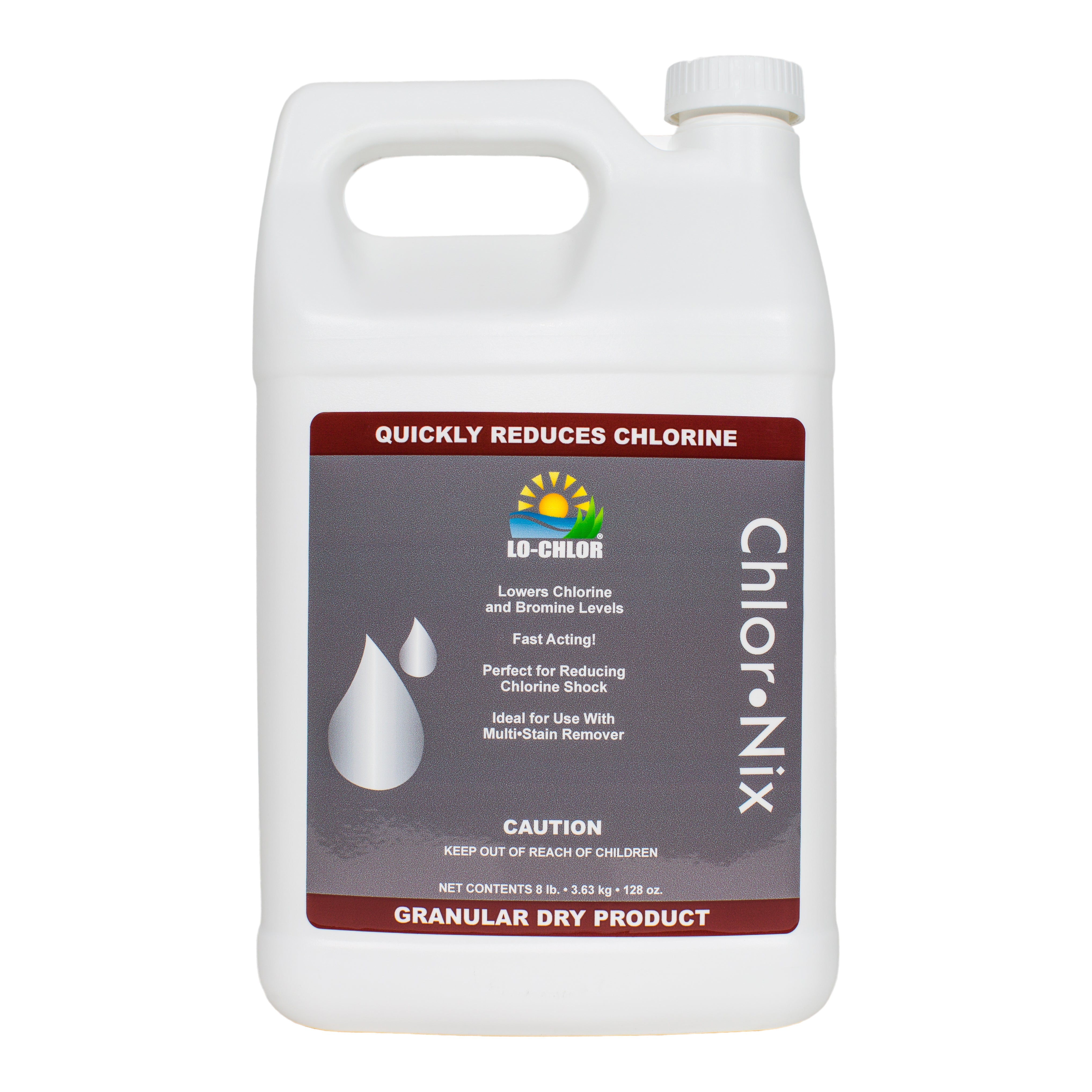 Lo-Chlor Chlor-Nix Fast Acting Granular Pool Chemical for Rapid Chlorine Reduction