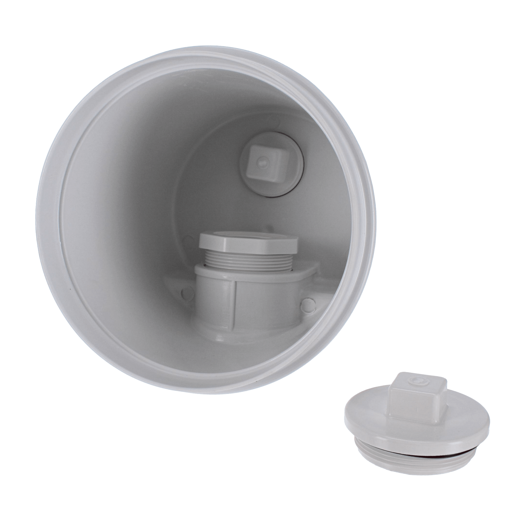 CMP Gunite Main Drains 2" FIP/ 1-1/2" FIP, Side/Bottom Port, Sump Only, White | 25520-000-000 by CMP