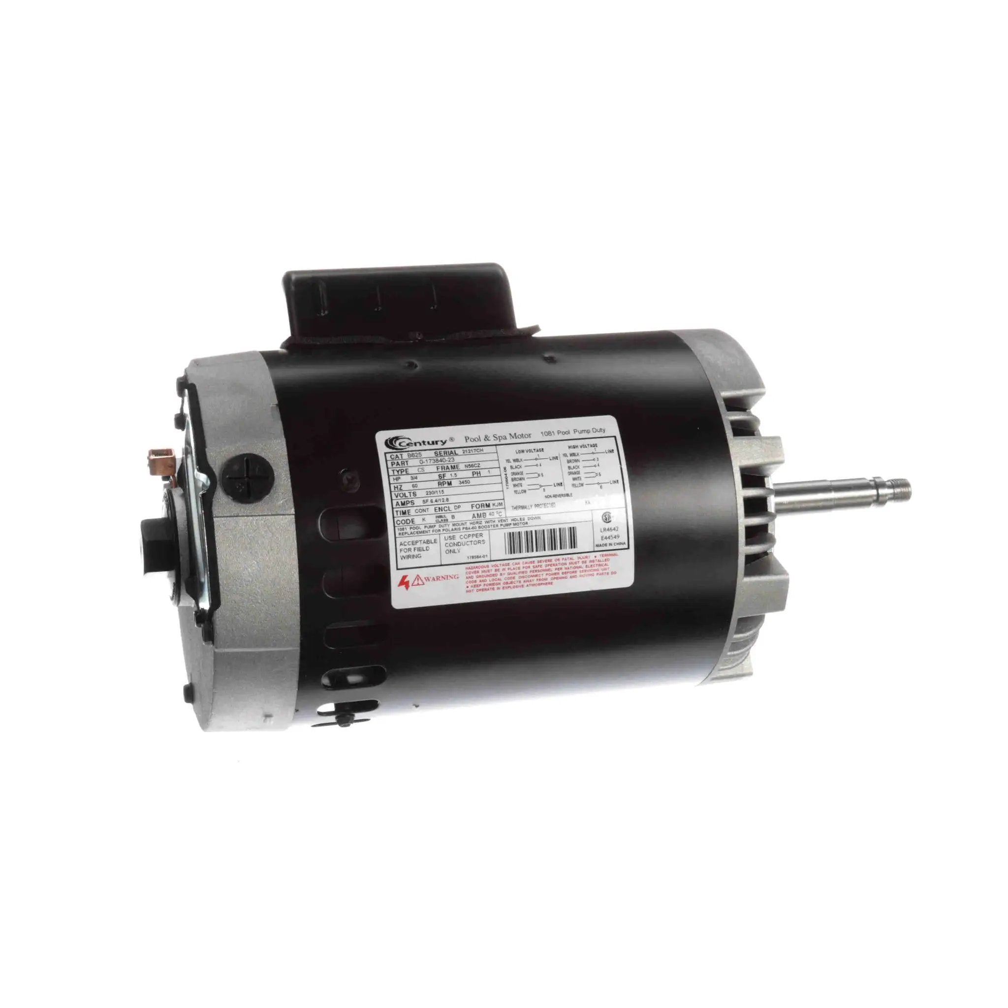 Century Polaris Booster Pump Motor 3/4HP 3450 RPM 56CZ Frame | B625 by Century