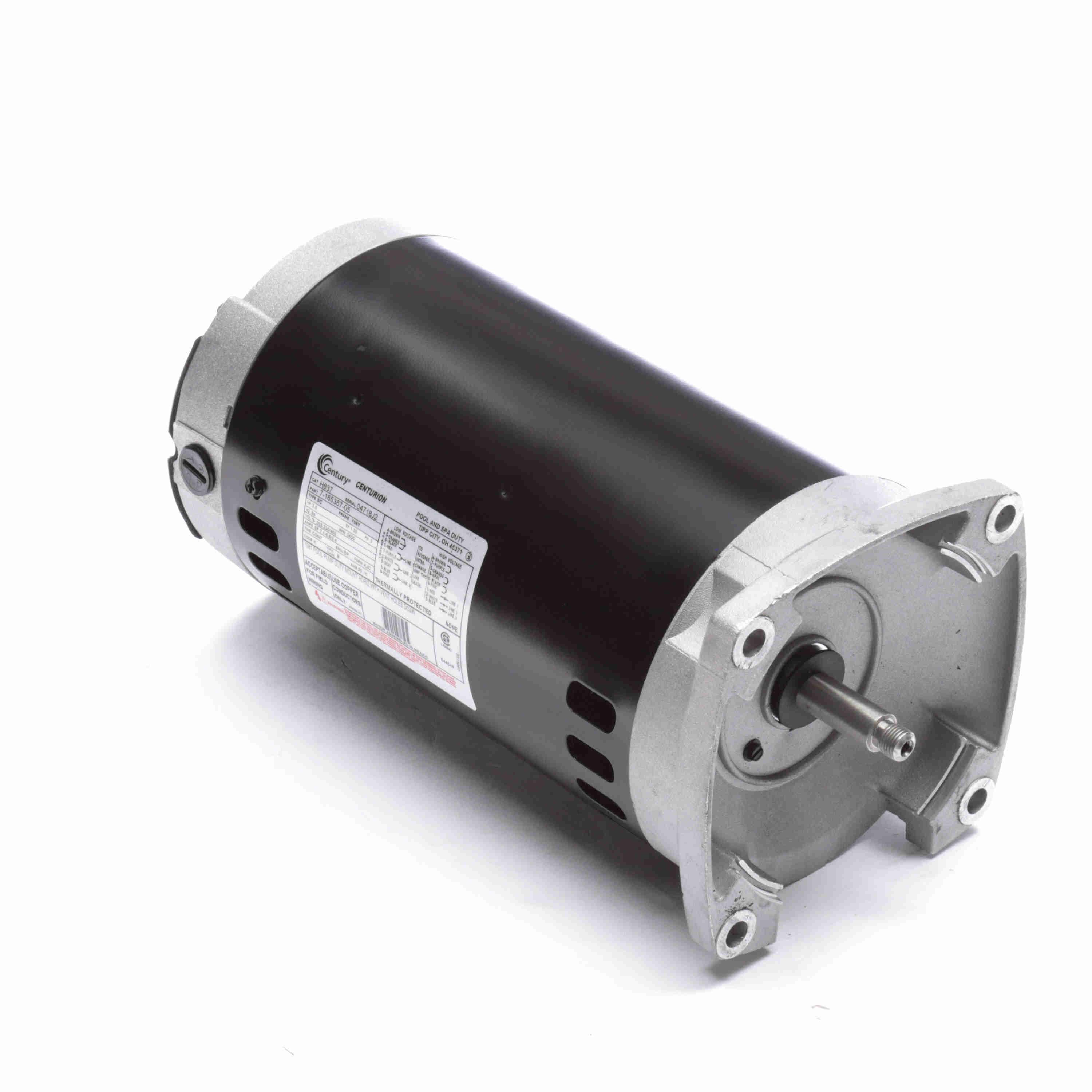 Century Pool Pump Motor, Square Flange, 56Y 2HP 3-Phase 208-230/460V | H637 by Century