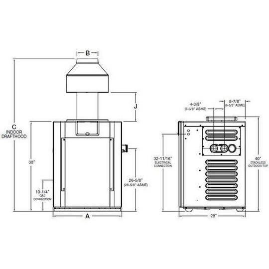 Raypak Digital Cast Iron ASME Natural Gas 200,000 BTU Pool Heater