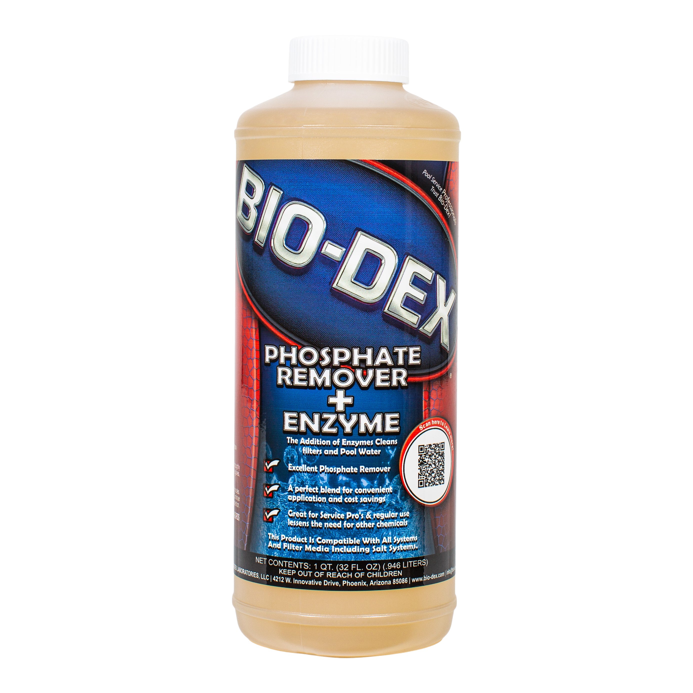 Bio-Dex Phosphate Remover and Enzyme Dual Action Formula for Clear Pool Water