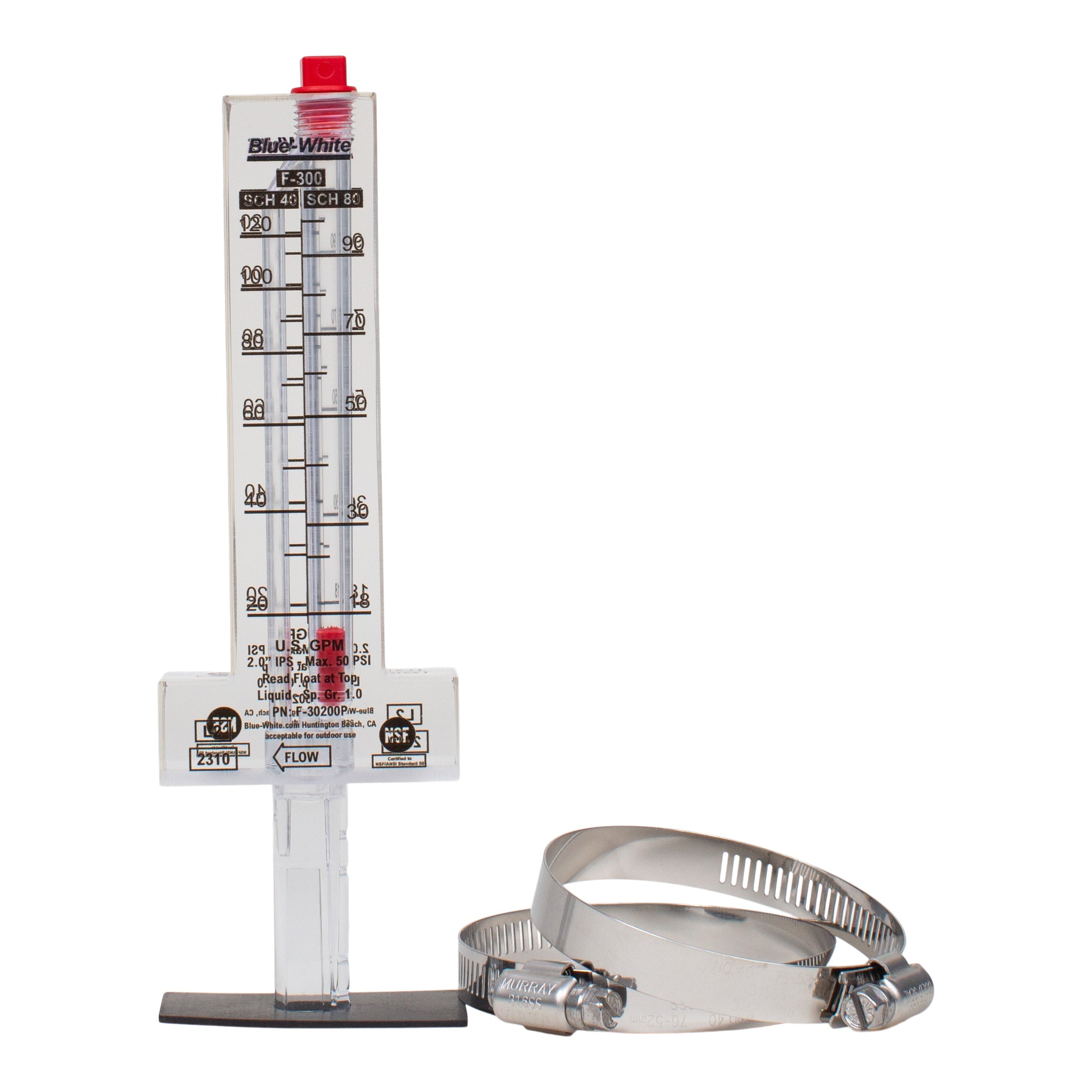 Blue White F30200P Flowmeter for Accurate Pool Water Flow Measurement