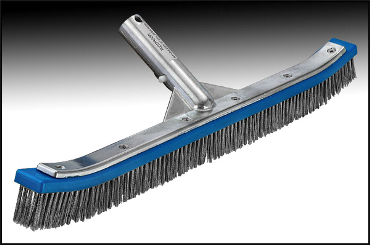 BRUSH - 18" ALGAE STAINLESS STEEL BRISTLES ALUMINUM BACKED (PENTAIR #R111646)