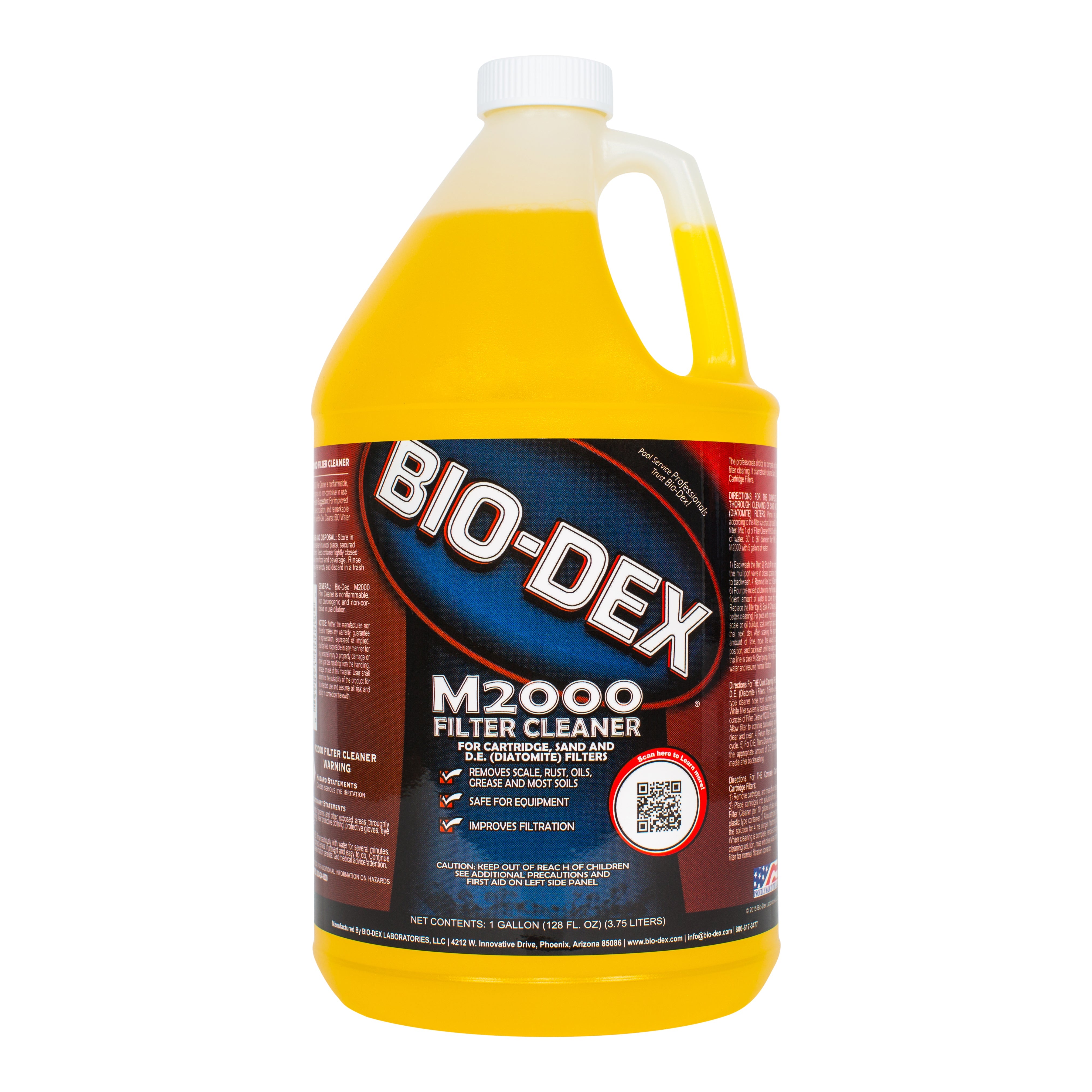 Bio-Dex M2000 Filter Cleaner Liquid Formula for Effective Contaminant Removal