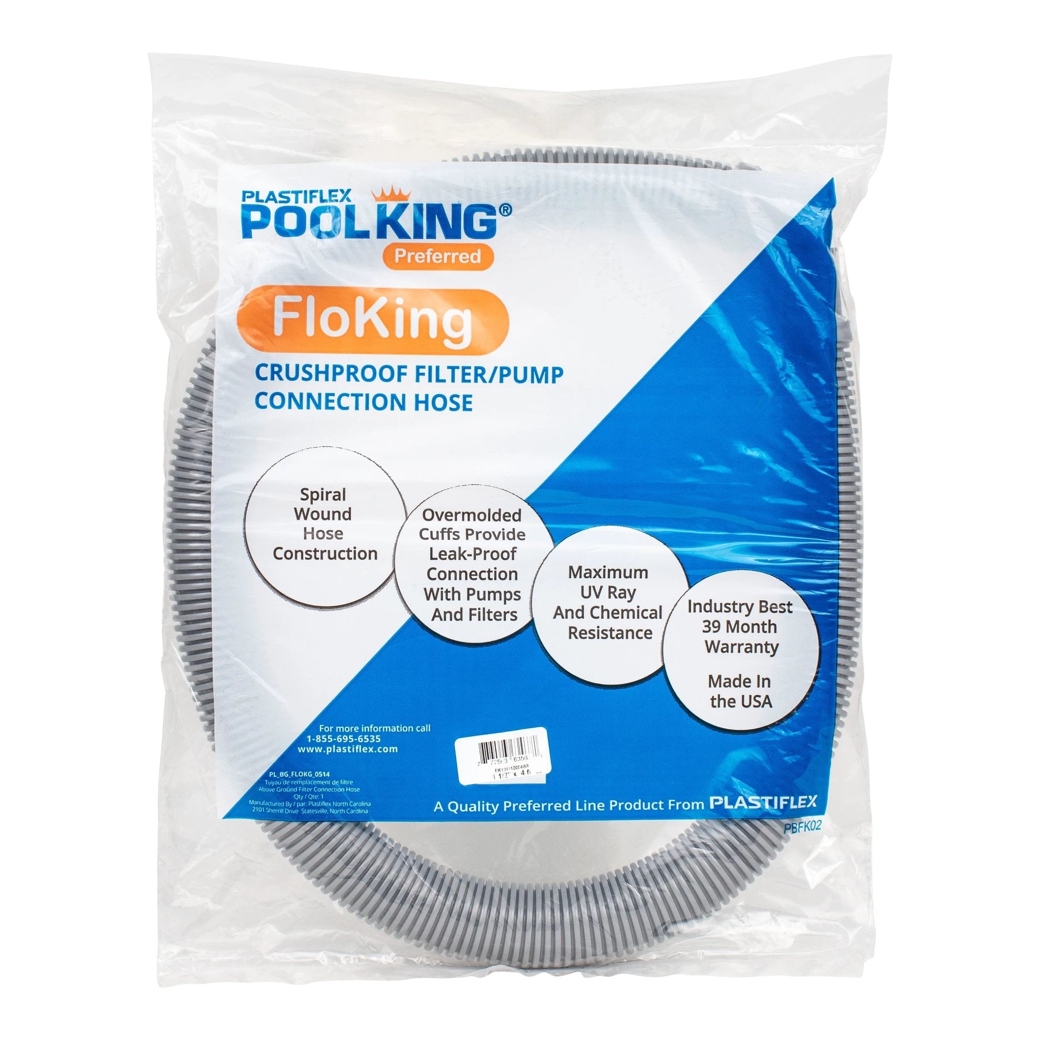 Plastiflex FloKing UV Resistant Filter Hose With Overmolded Cuff by Plastiflex