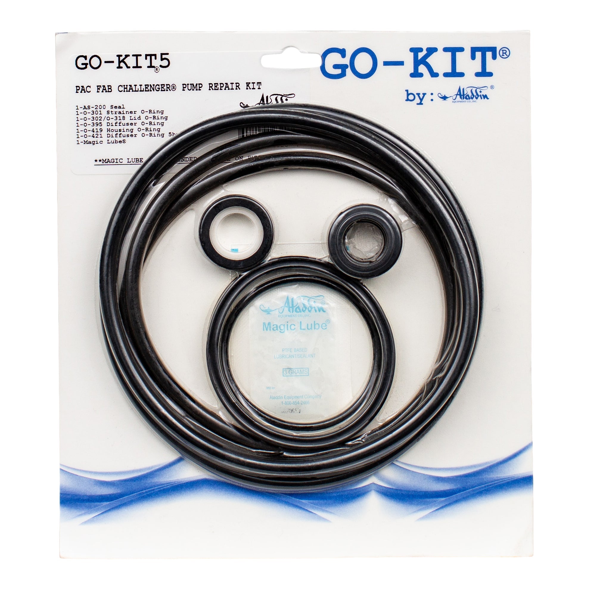 Aladdin GO KIT5 PAC FAB Challenger Pump Repair Kit Replacement Parts With O Rings Gaskets Seals Connectors
