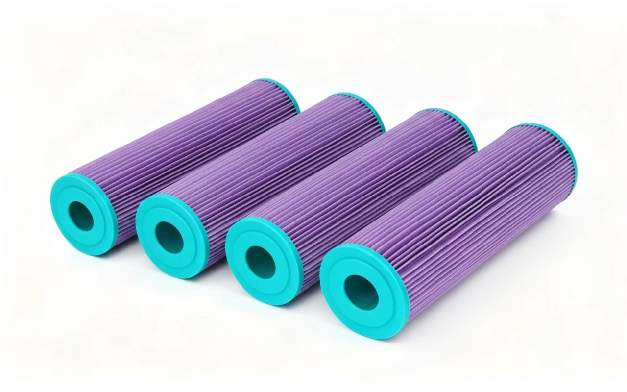 HF620-P-04P Platinum Purple Pool Filter - 4 Pack USA Made Replacement for Pentair 170102 Cartridge Replacement for FullFloXF C620 by Hurricane Pool Filters