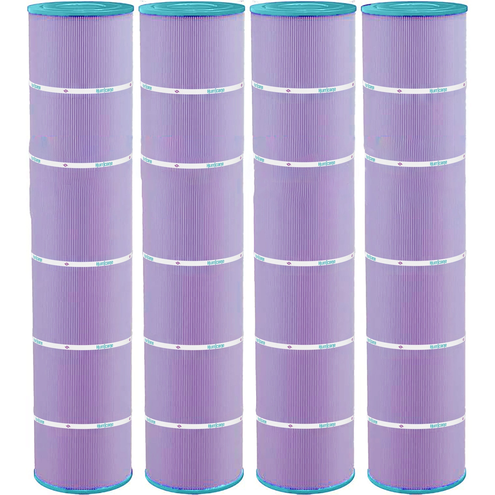 4 Pack HF7482-04P Platinum Purple Pool Filter Cartridge - Replacement for Pleatco PJAN145, Unicel C-7482, Filbur FC-0820, Jandy Industries CL580, CV580