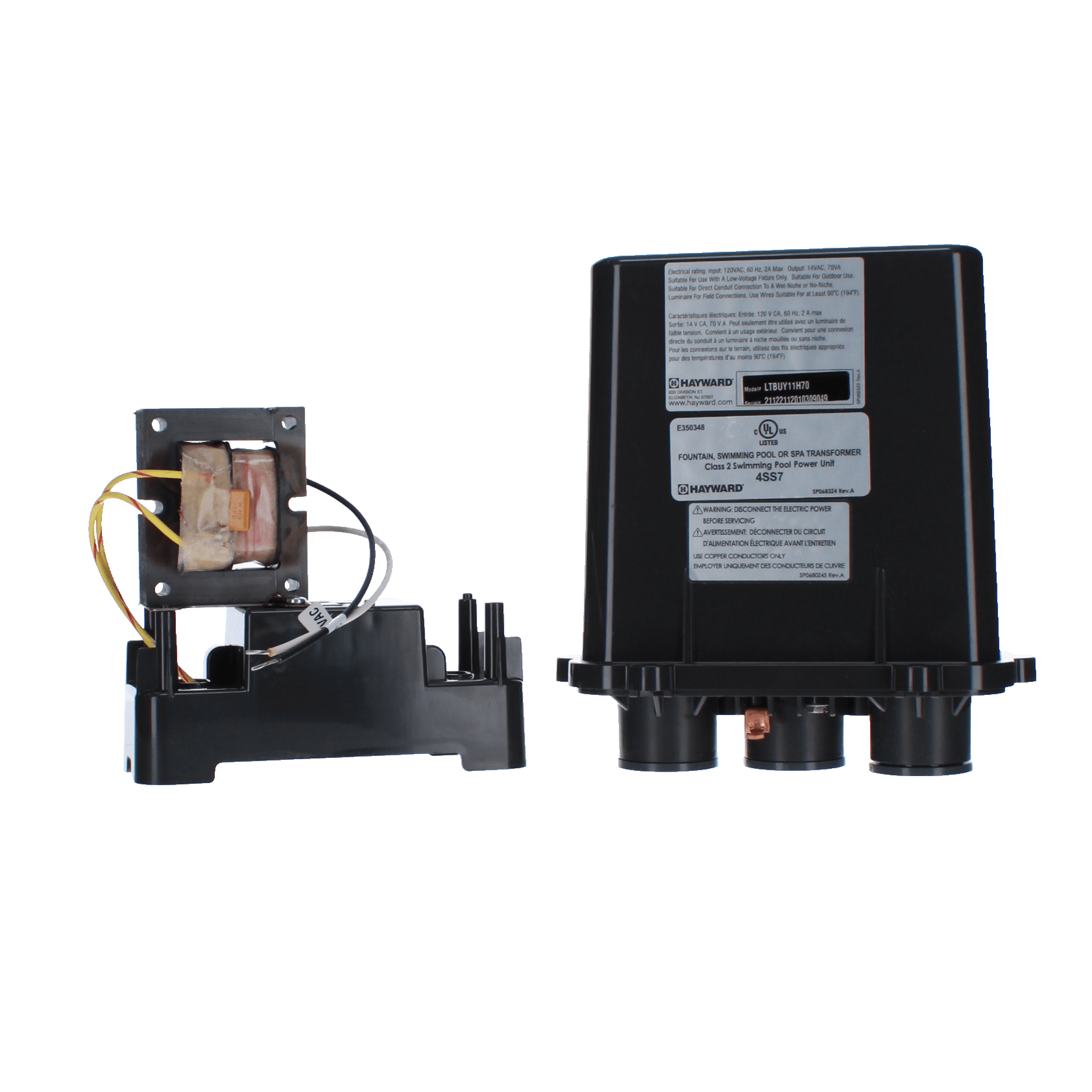 Hayward UCL 70W XFMR, Hayward Junction box, Transformer Kit, 120 V, 1" and 3/4" Conduit | LTBUY11H70 by Hayward