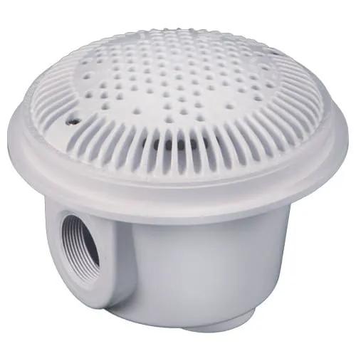 Hayward 8" Round Main Drain Dual Outlet Suction, 2" FIP x 1-1/2" FIP, White, Vinyl | WG1049AVPAK2 by Hayward
