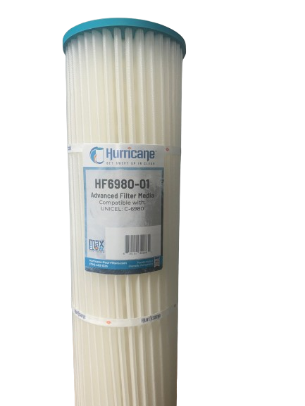 HF6980-04 DE Filter Cartridge - 4 Pack Replacement for Unicel C-6980, Filbur FC-1962, Pentair C-6980-4, Quad DE 80 by Hurricane Pool Filters