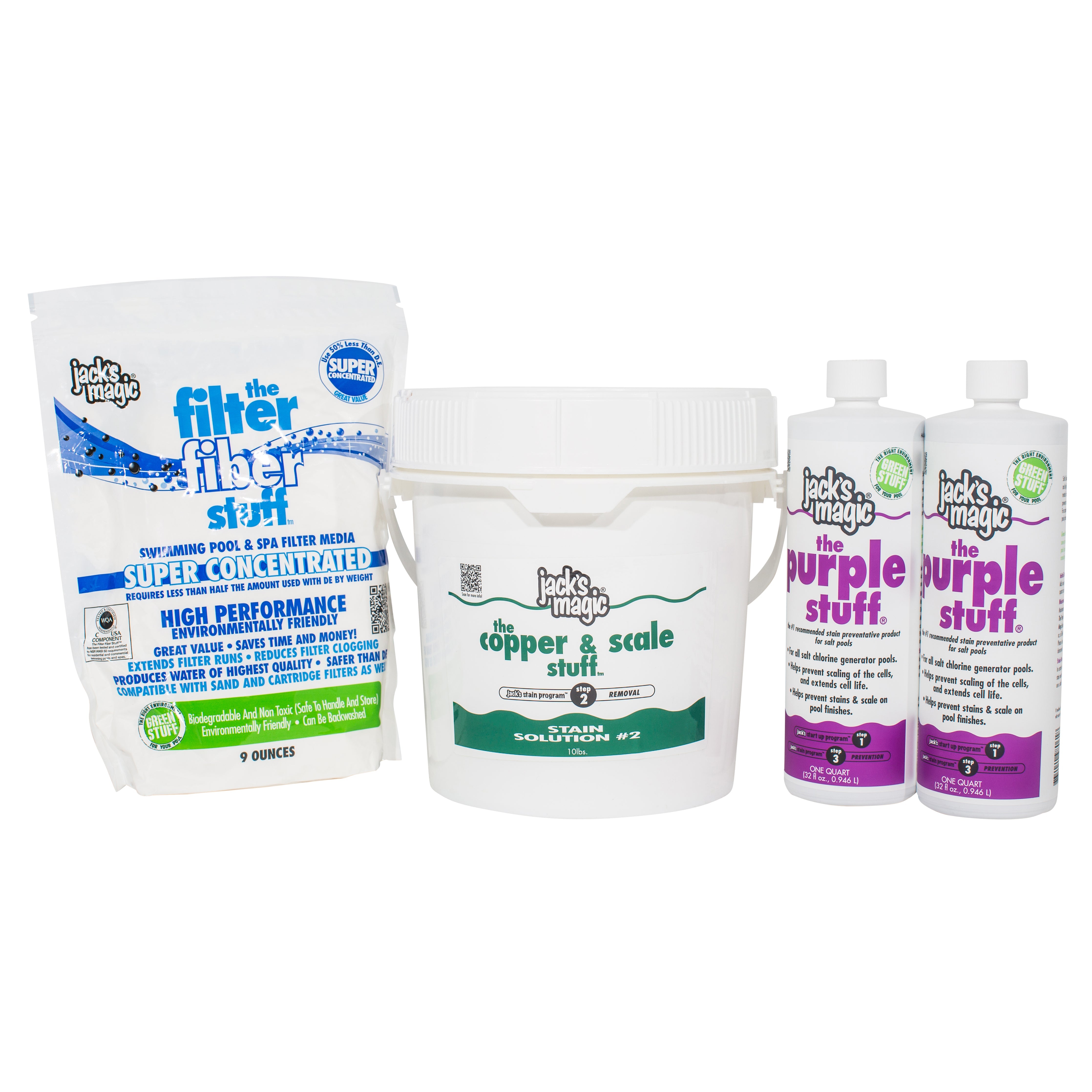 Jack's Magic Jack Pacs Treatment Two Pack for 10000 Gallon Pool Maintenance