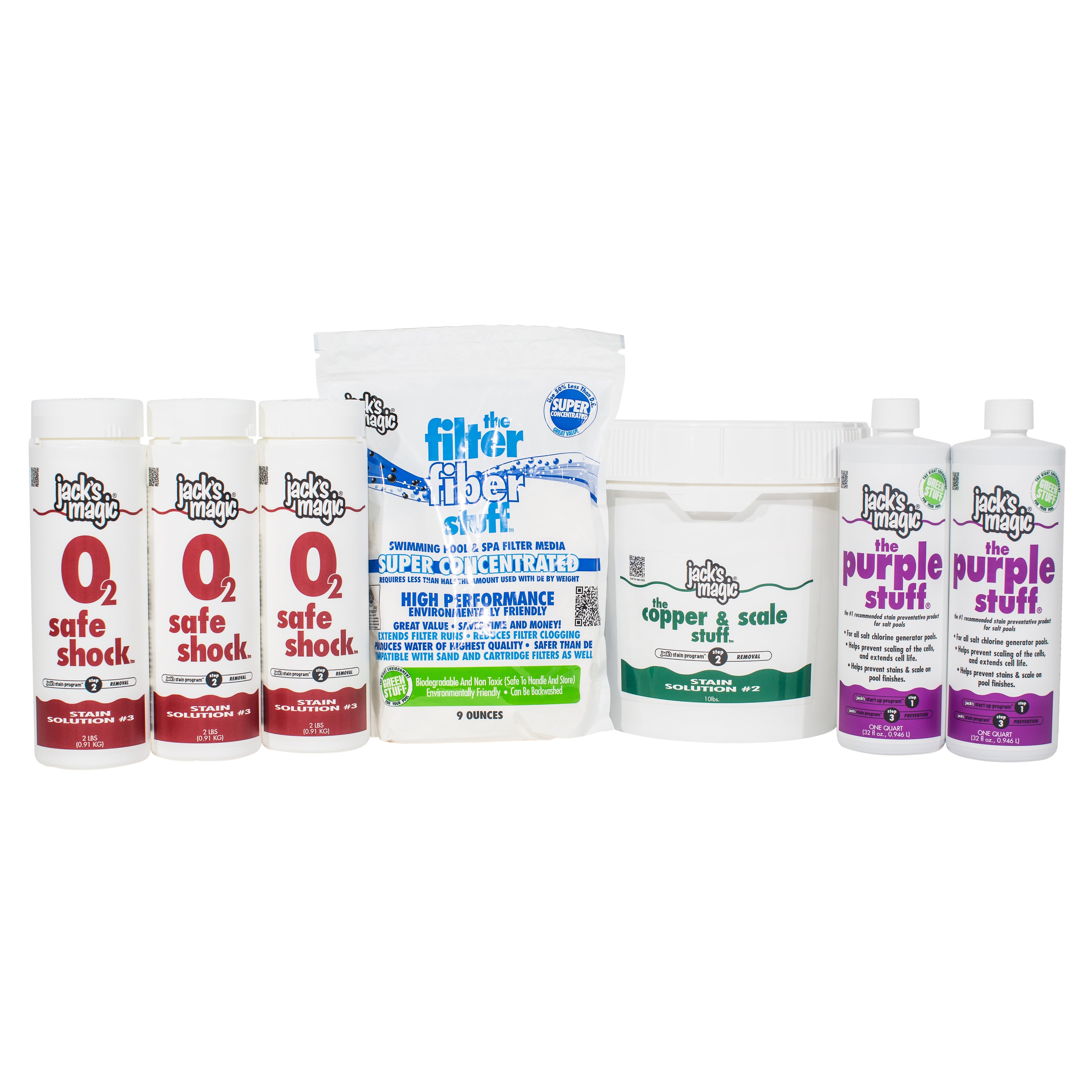Jack's Magic Jack Pacs Treatment Three Pack for 10000 Gallon Pool Maintenance