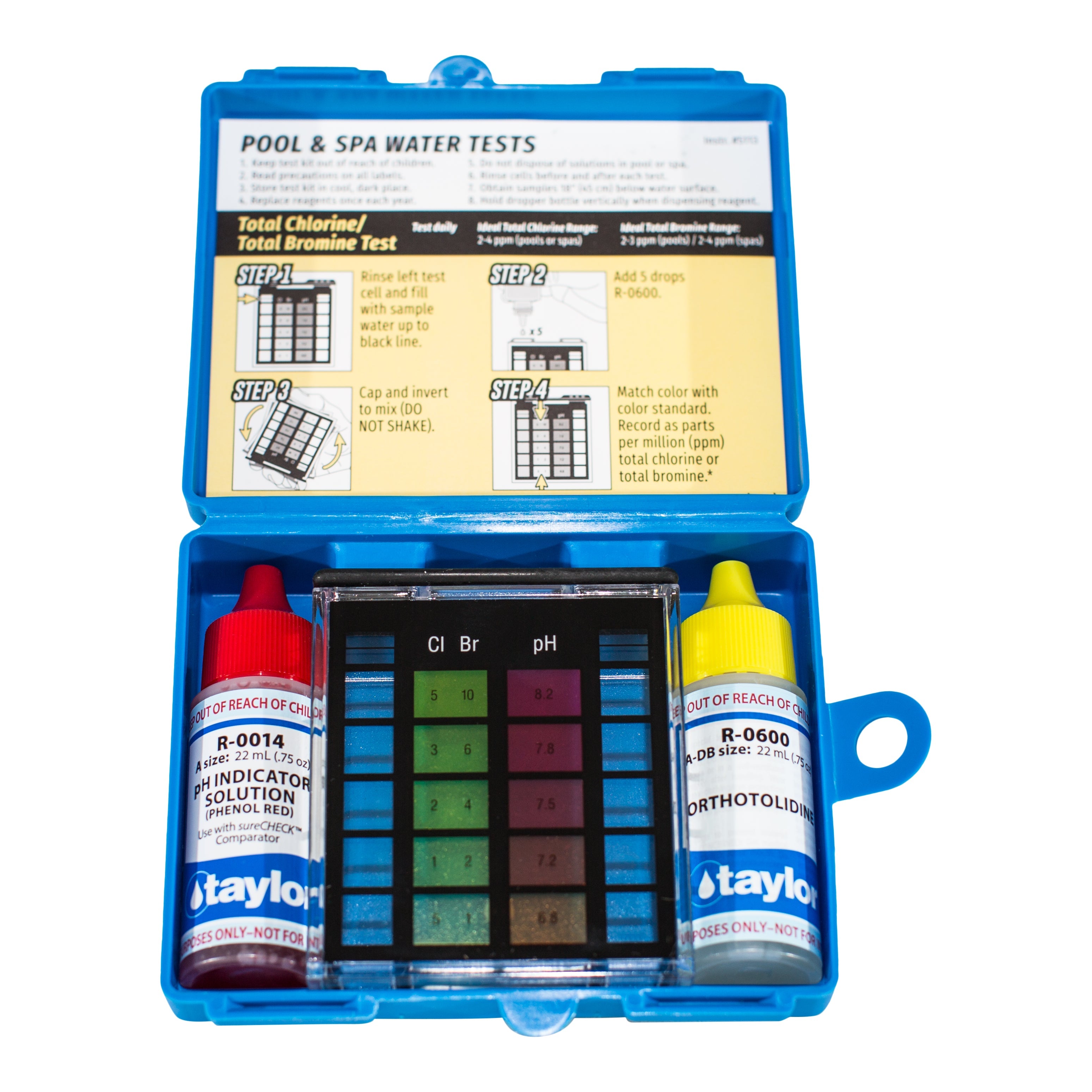 Taylor K-1000 Safety Test Kit for Pool Water Chemistry Testing