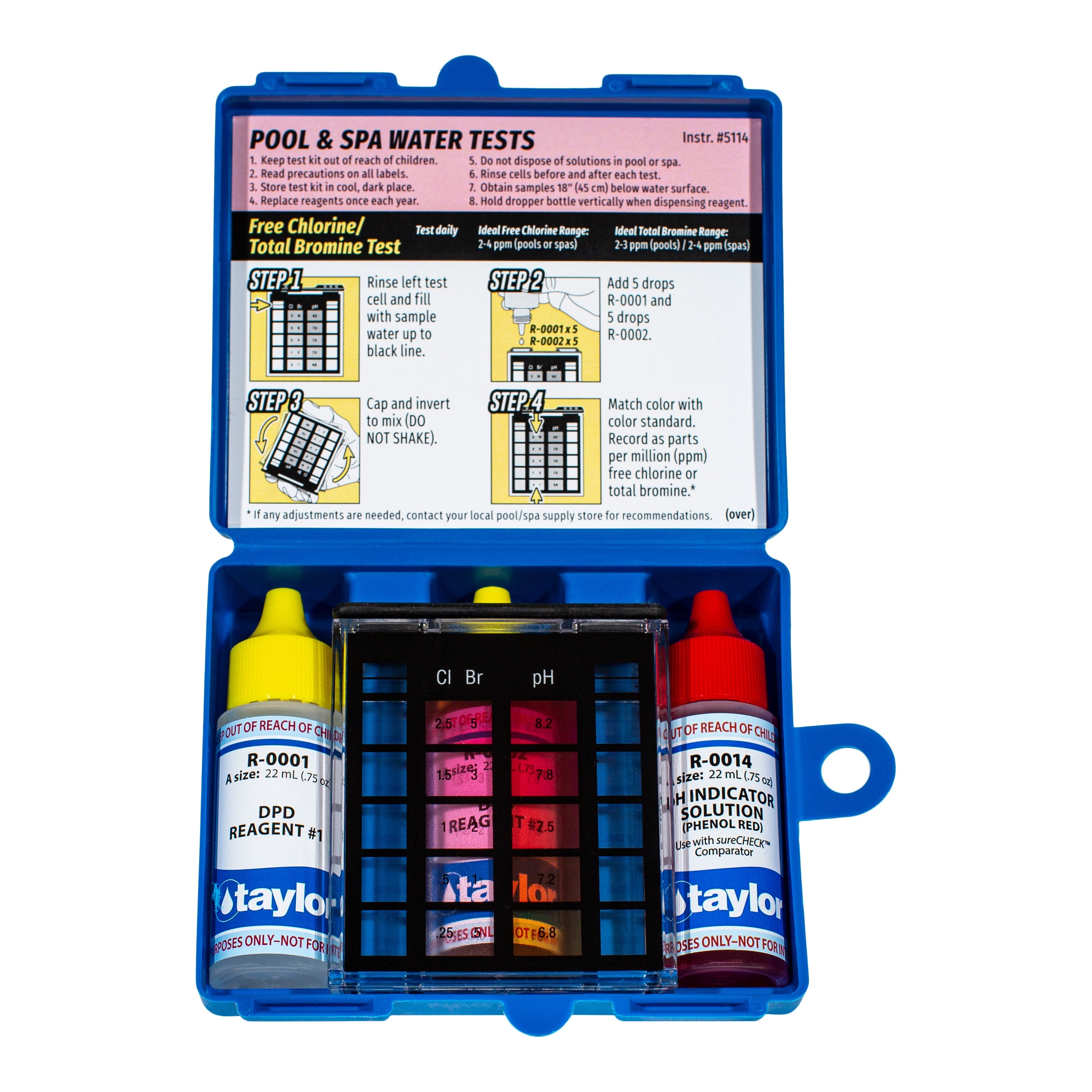 Taylor K-1101 3-Way DPD Low Range Water Test Kit