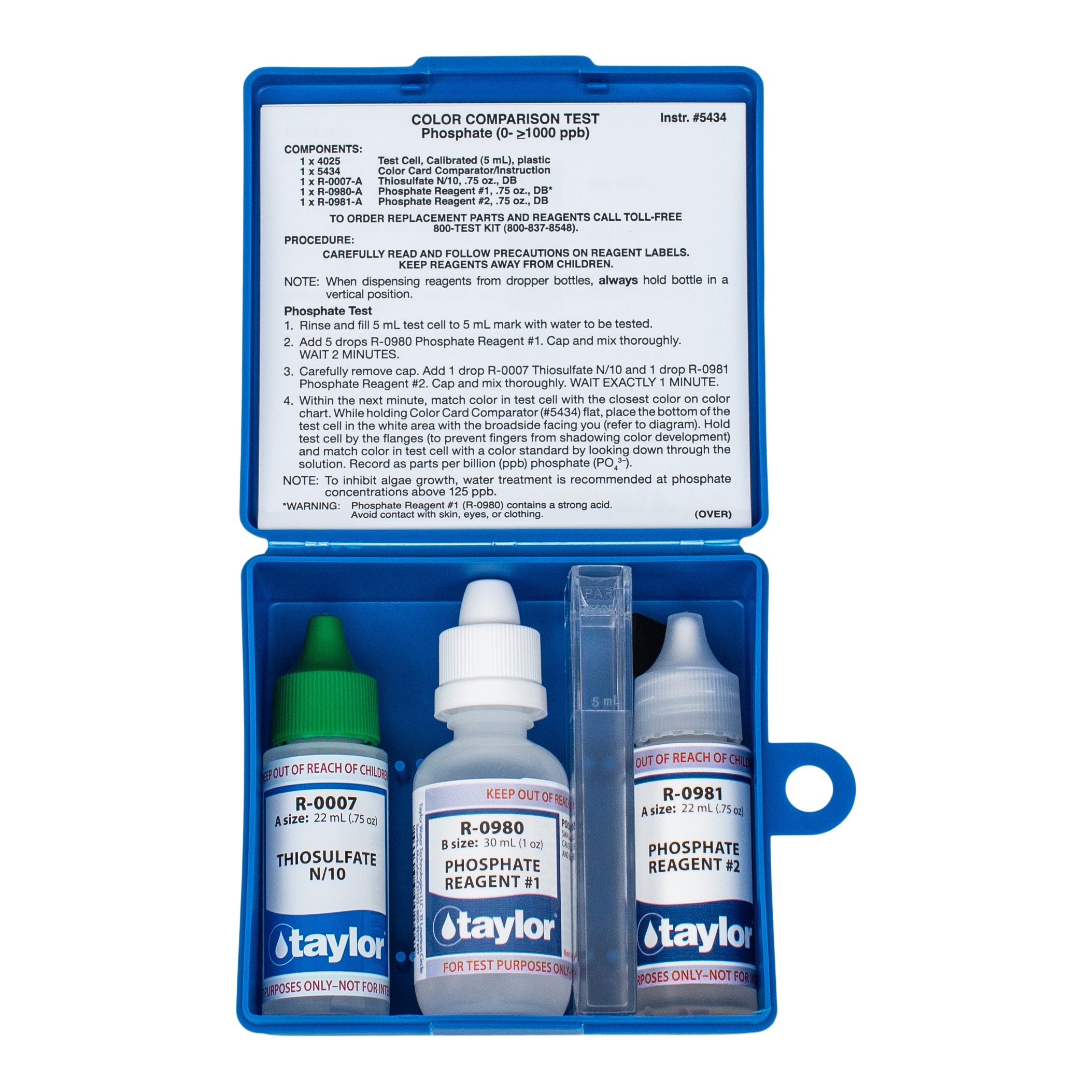 Taylor K-1106 Phosphate Test Kit for Accurate Pool Water Analysis