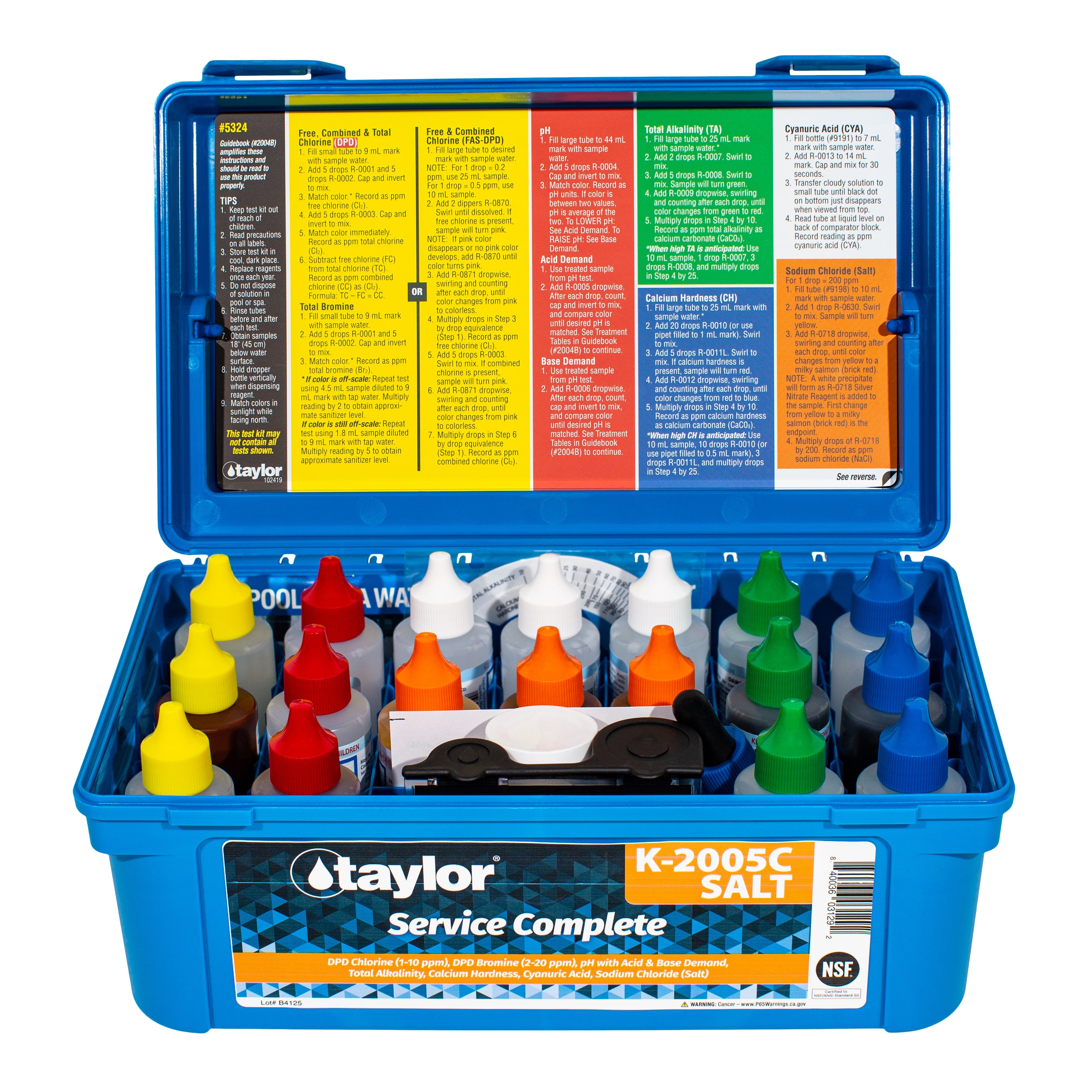 Taylor K2005C Salt Service Complete Test Kit for Accurate Water Chemistry Measurement