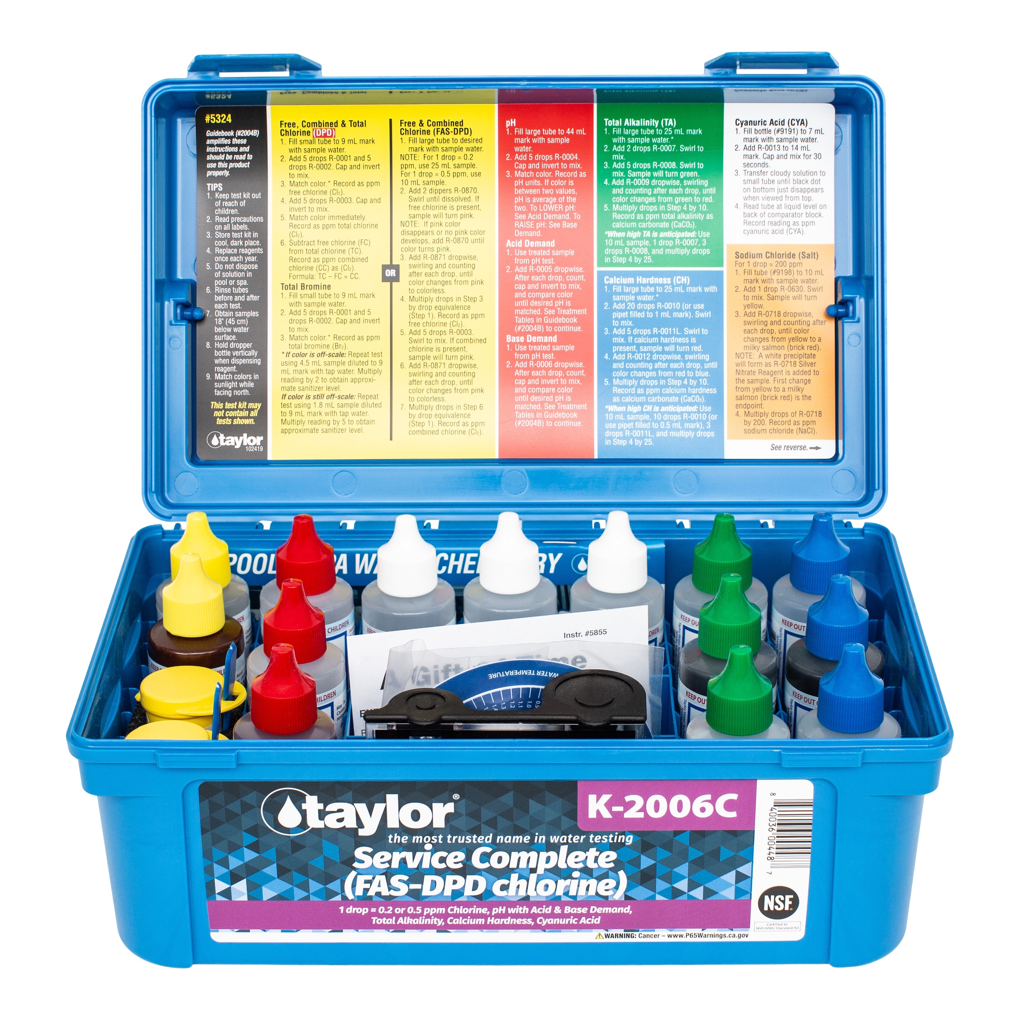 Taylor K-2006C Complete FAS-DPD Chlorine Test Kit for Accurate Water Chemistry Measurement