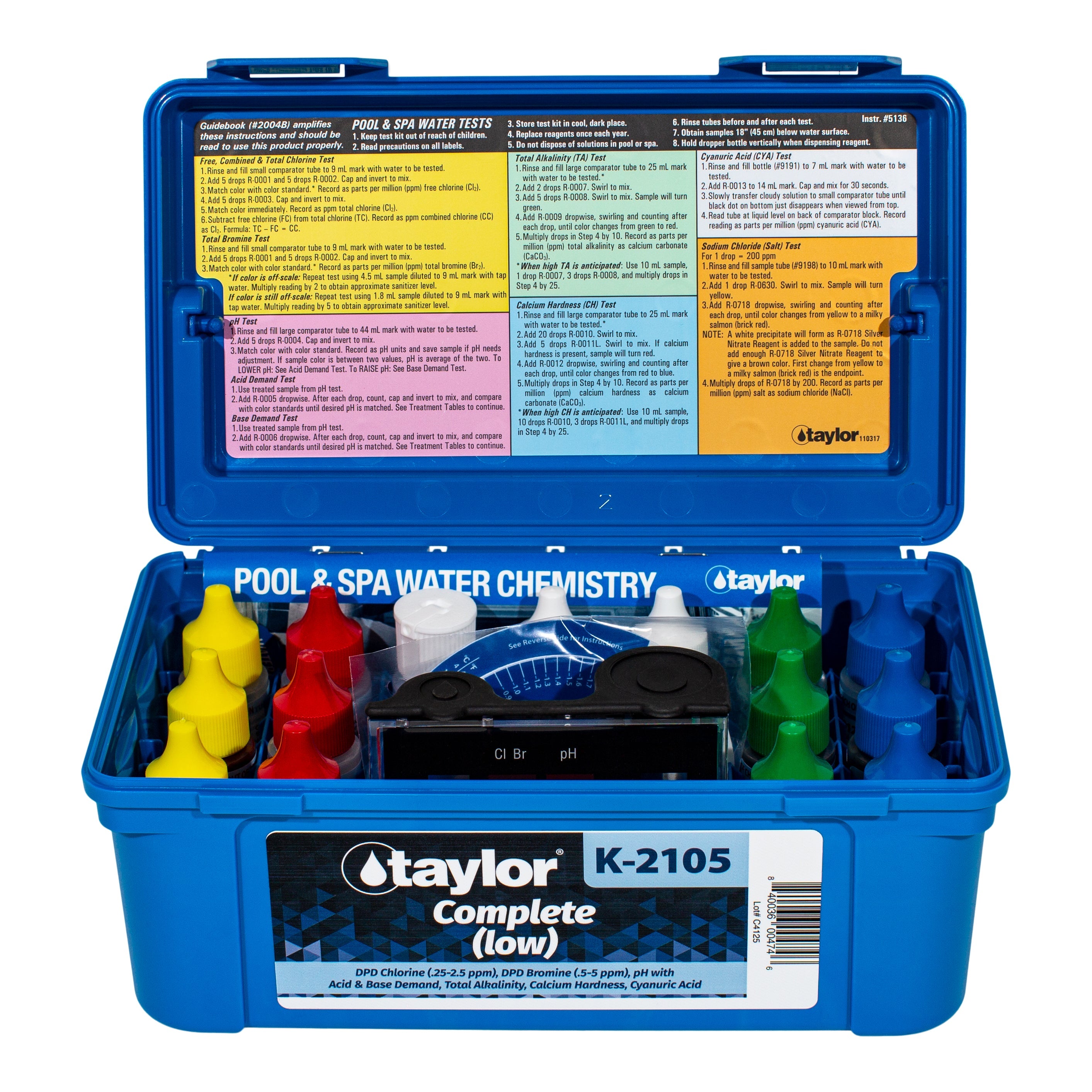 Taylor K-2105 Complete Low Test Kit for Accurate Water Chemistry Measurement