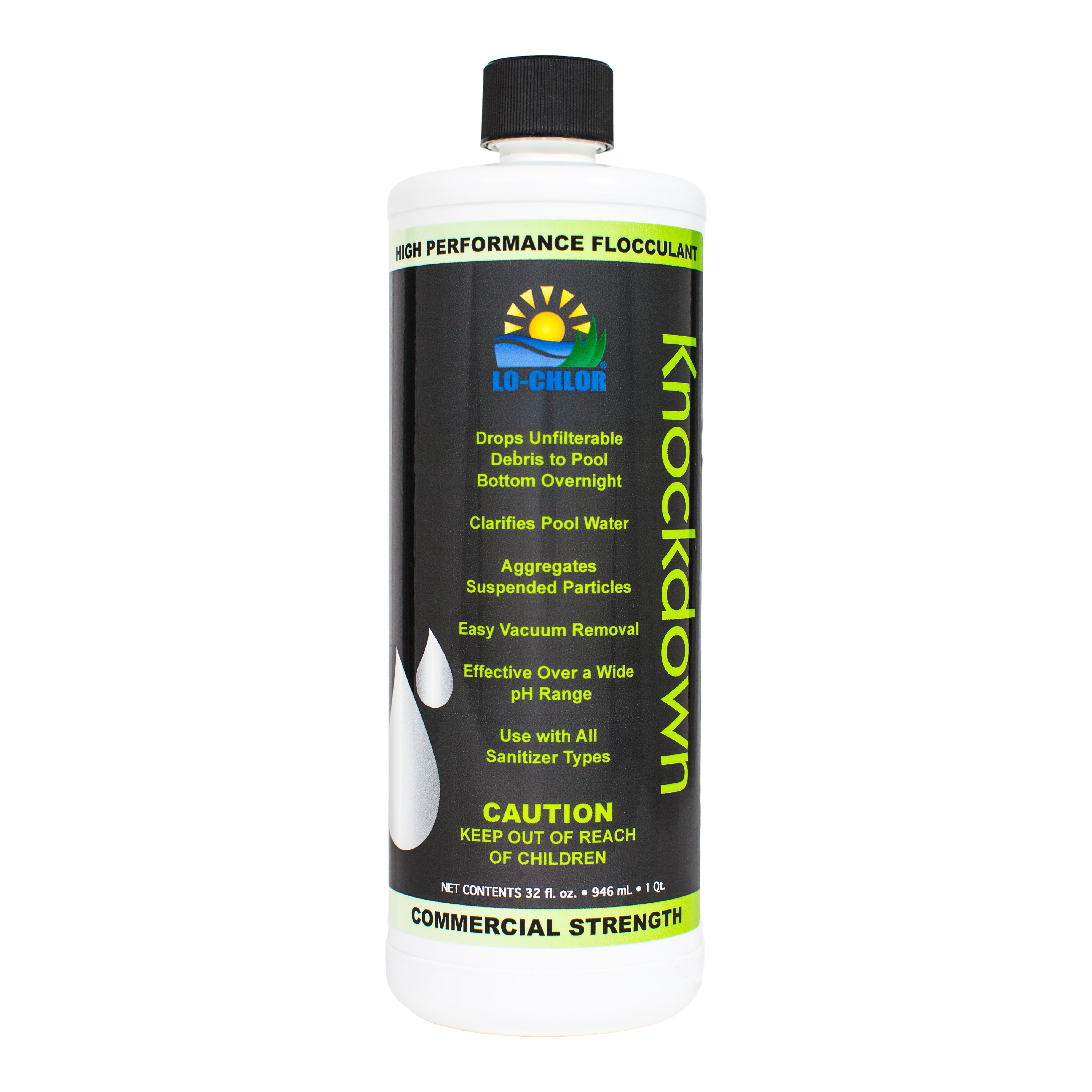 Lo-Chlor Knockdown Liquid Flocculent for Clear Pool Water