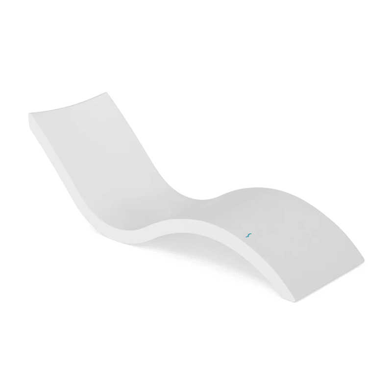 Signature Chaise by Ledge Lounger – Ergonomic In-Pool Lounger (0–9″ Shelf Depth), White