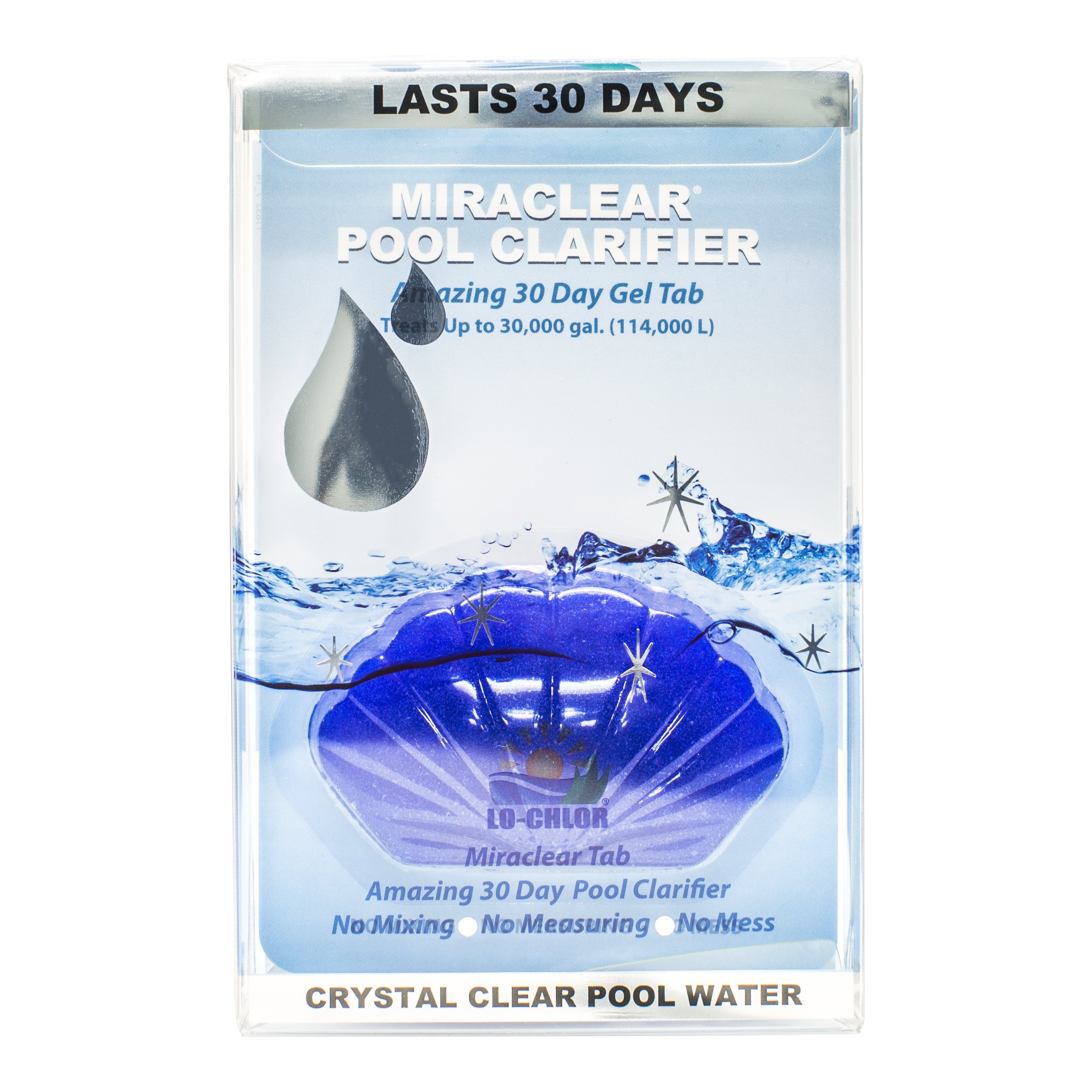 Lo-Chlor Miraclear Pool Clarifier Gel Tab for Clear Water and Improved Filter Efficiency