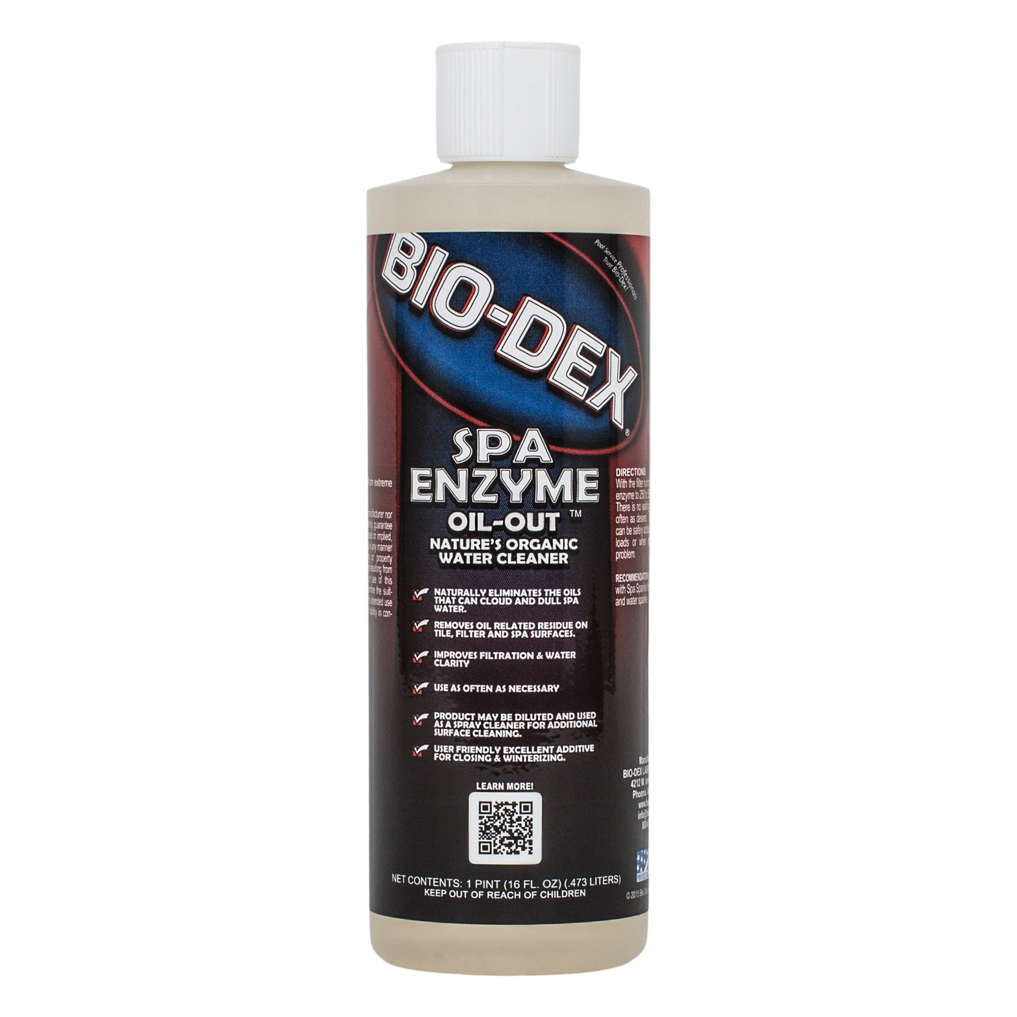 Bio-Dex Spa Enzyme Oil-Out Organic Water Cleaner for Grease and Oil Removal