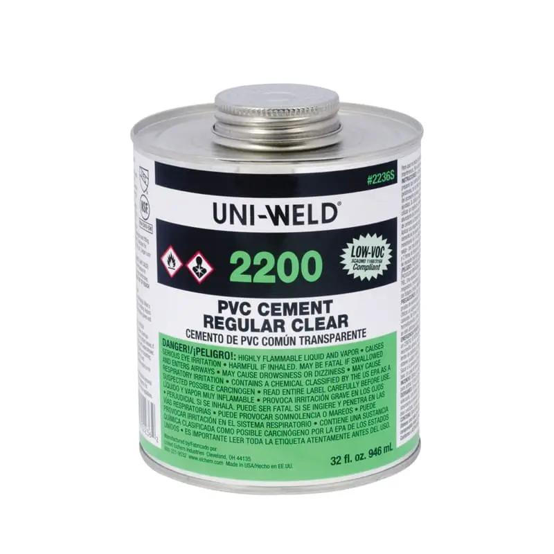 Oatey 1 Quart Can Clear 2200 Series Regular Bodied Fast Set PVC Cement | OTY2236S by Oatey