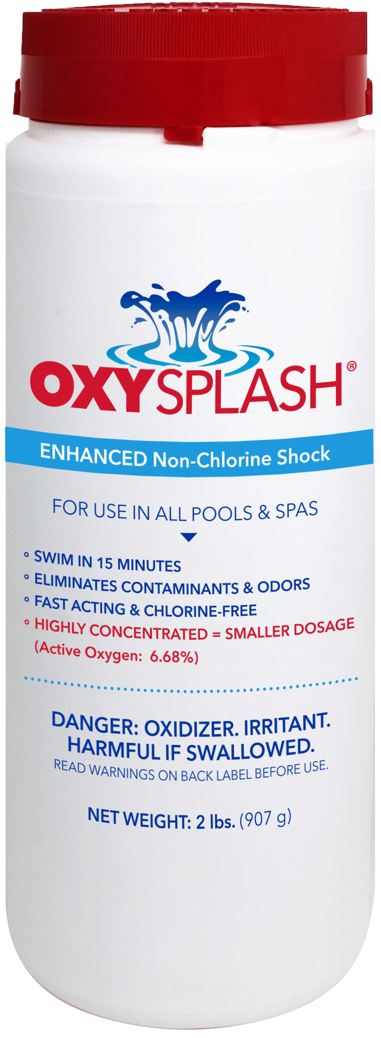 Oxy Splash Non-Chlorine Shock 2 lb Bottle 12/Case | OXSP2 by EASTERNLEISURE
