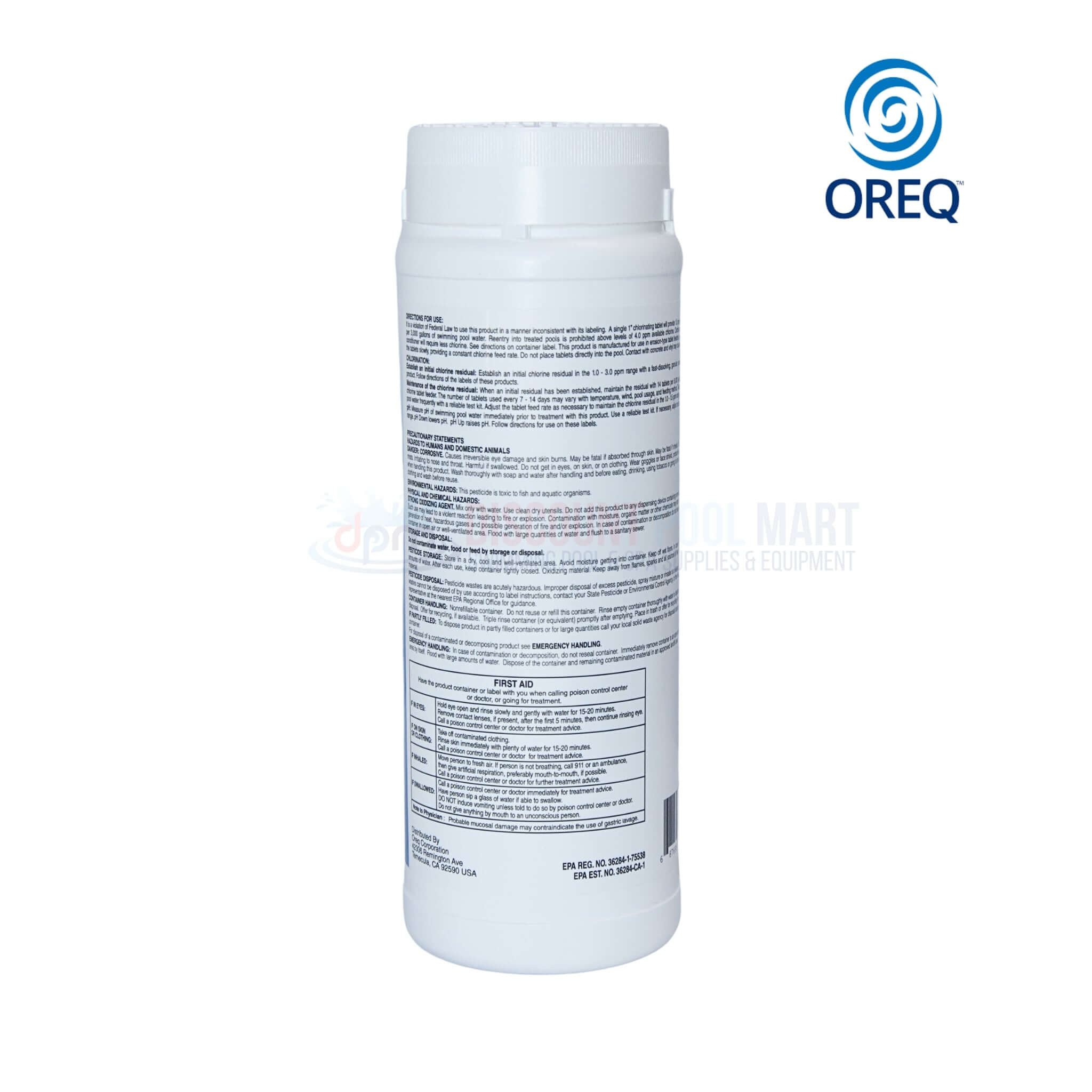 Oreq ClearView 1 Inch Chlorine Tablets 2 Lbs TriChlor
