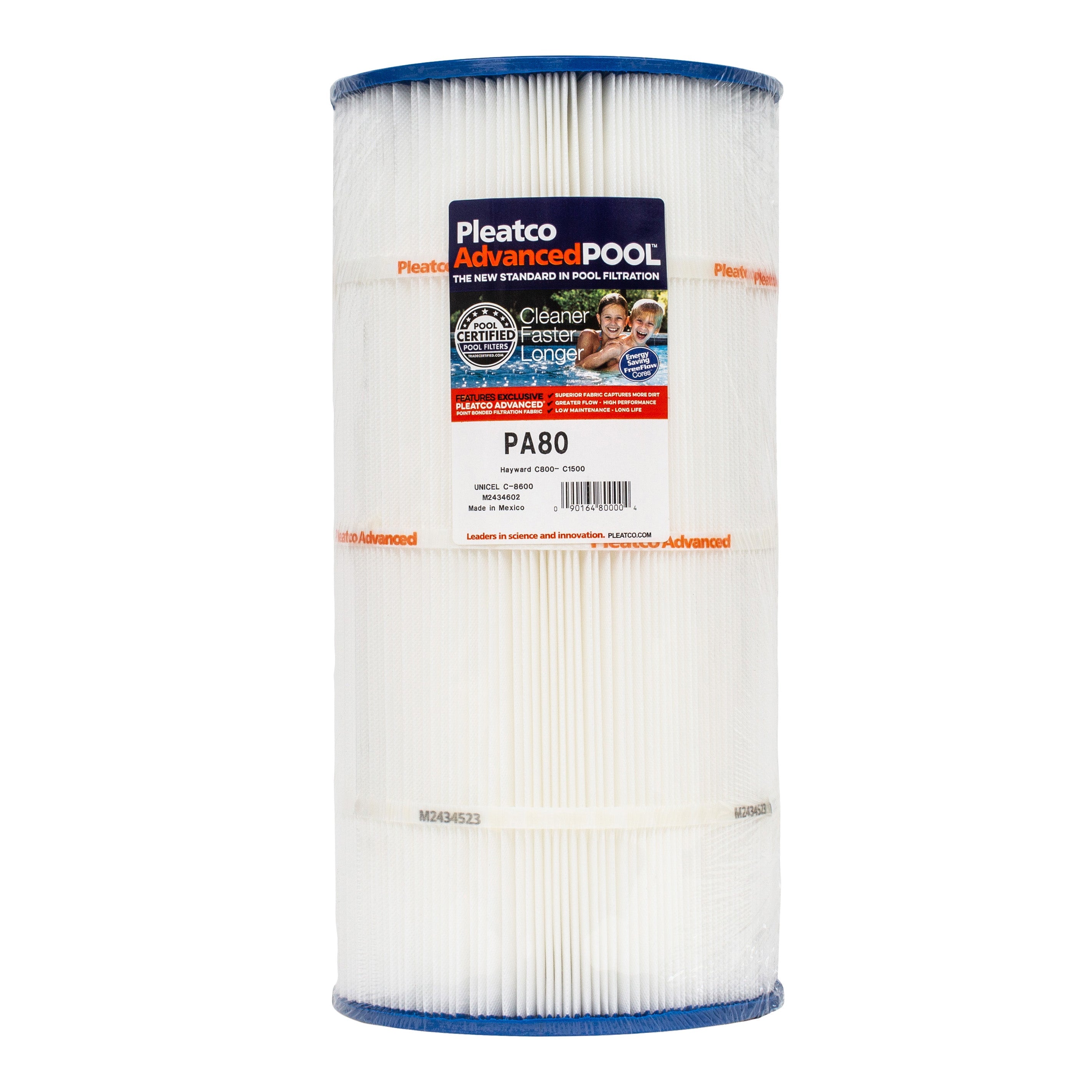 Pleatco PA80 Filter Cartridge for Superior Pool and Spa Filtration