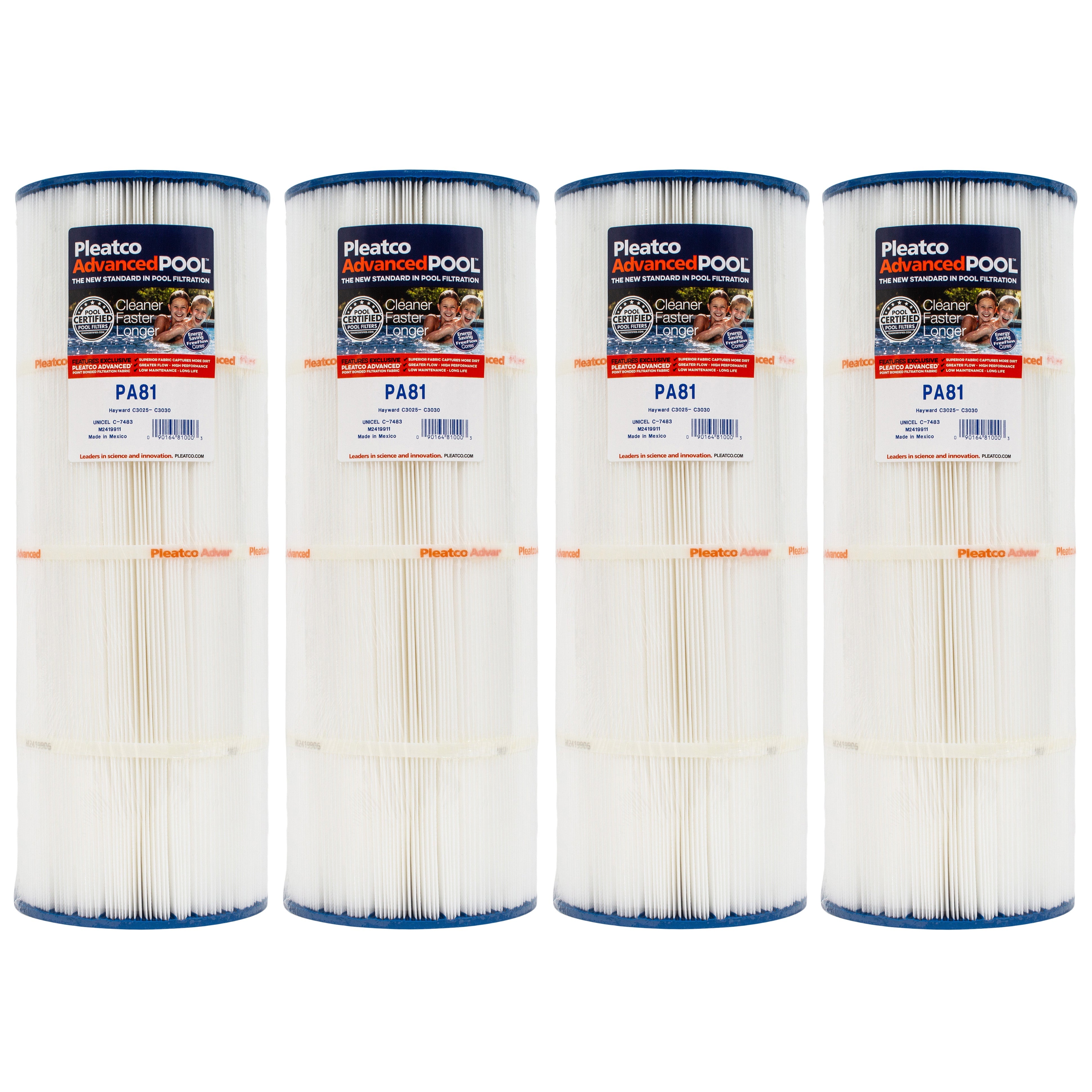Pleatco PA81-PAK4 Premium Pool and Spa Filter Cartridge for Superior Filtration