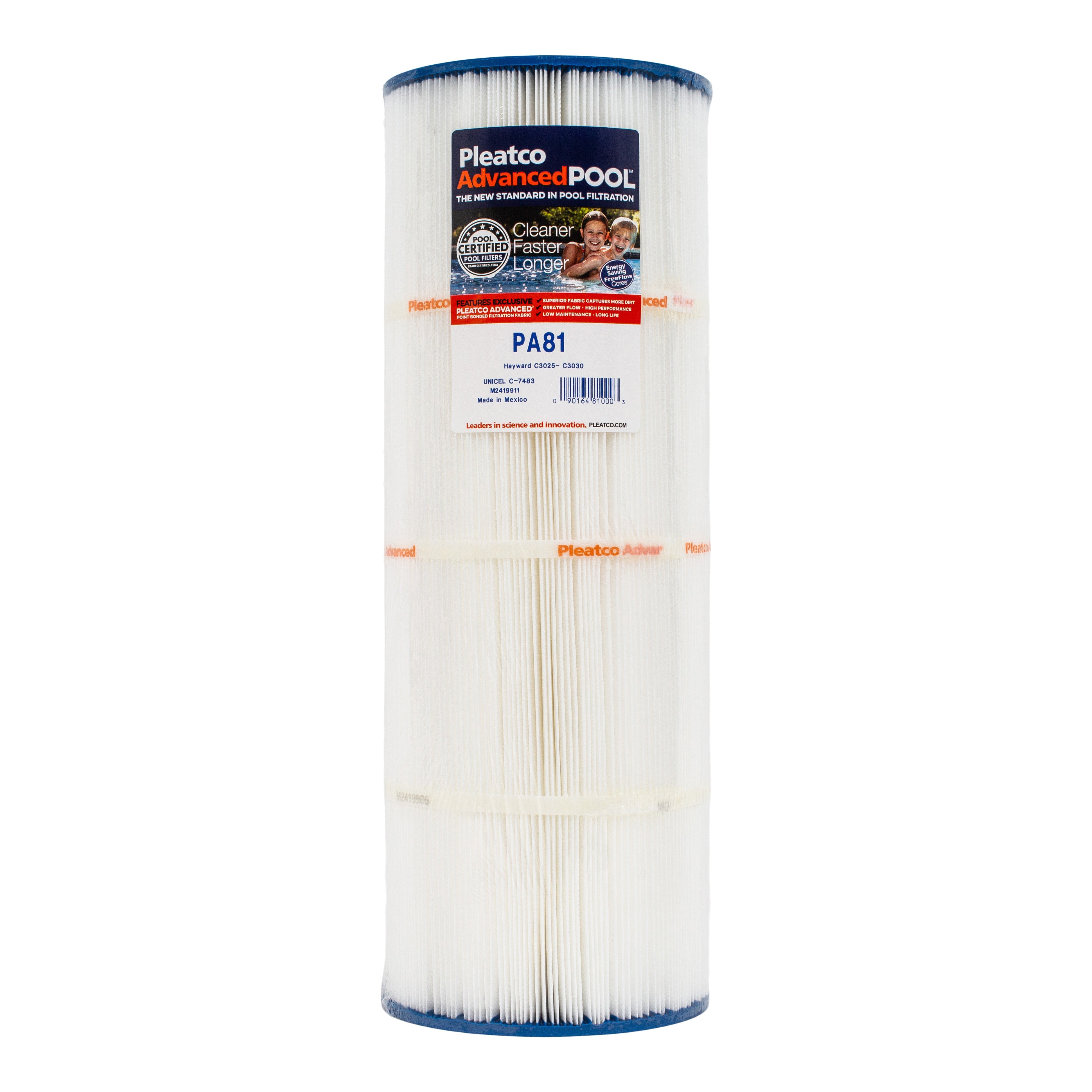 Pleatco PA81 Filter Cartridge for Superior Pool and Spa Filtration