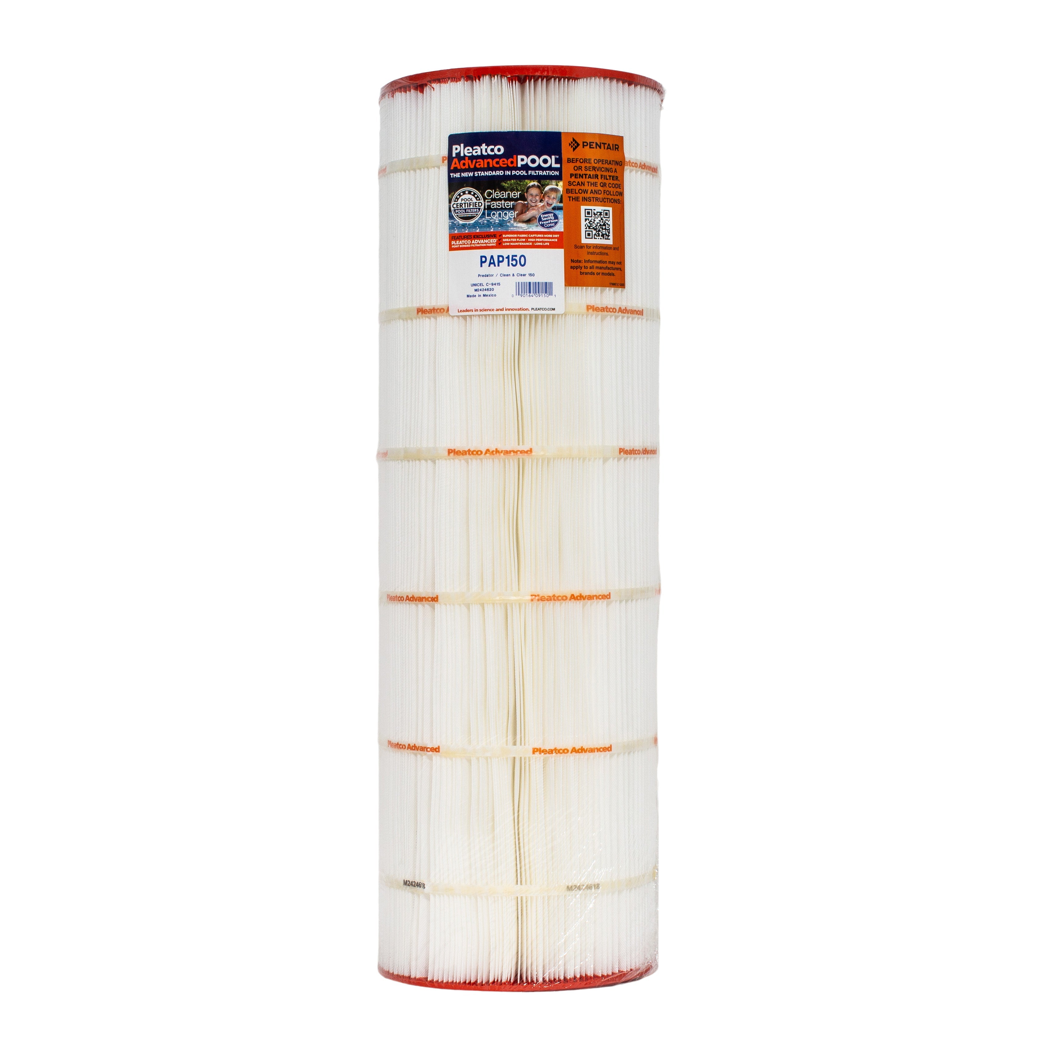 Pleatco PAP150 Pool and Spa Filter Cartridge for Superior Dirt Capture and Filtration