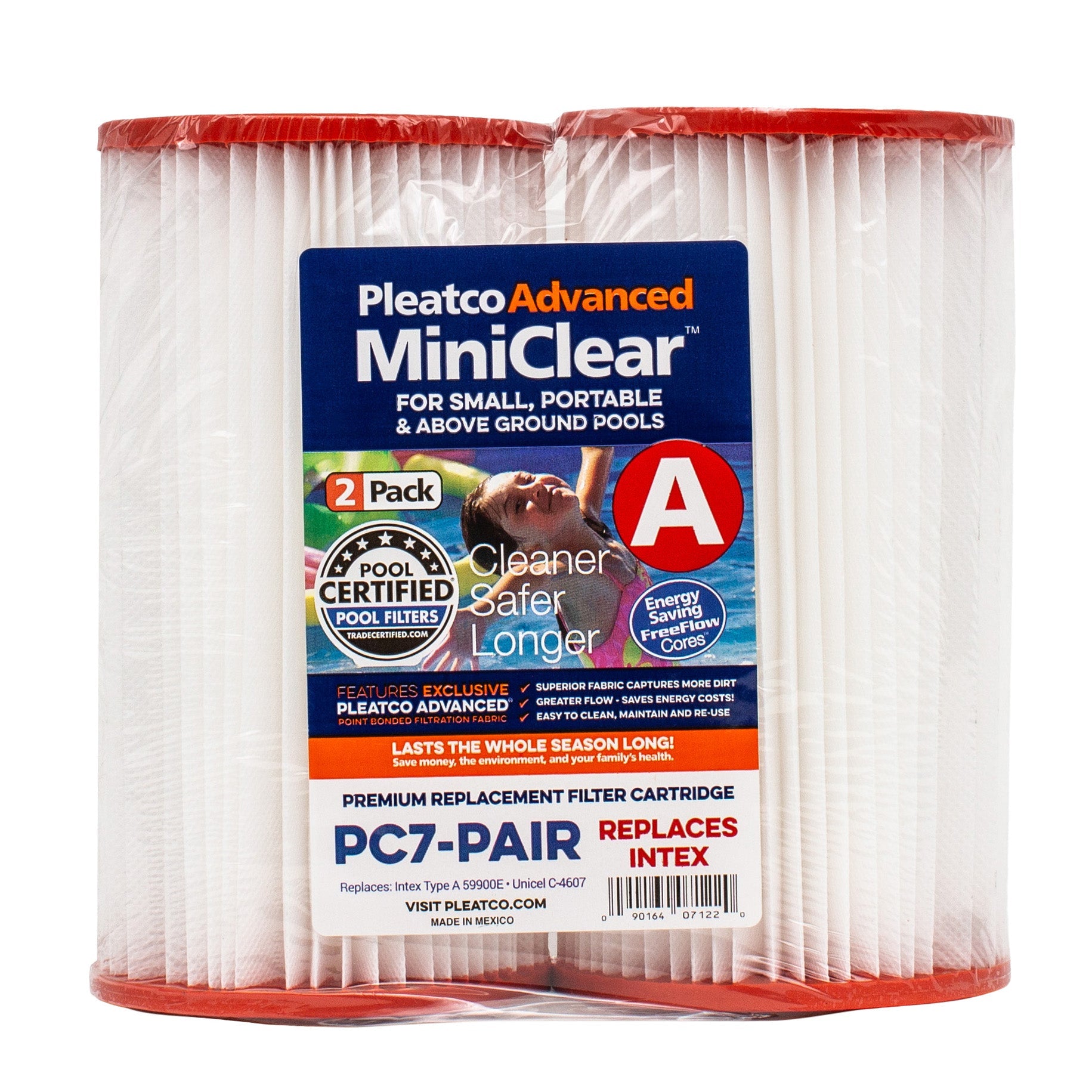 Pleatco PC7-PAIR Premium Filter Cartridge for Pools and Spas