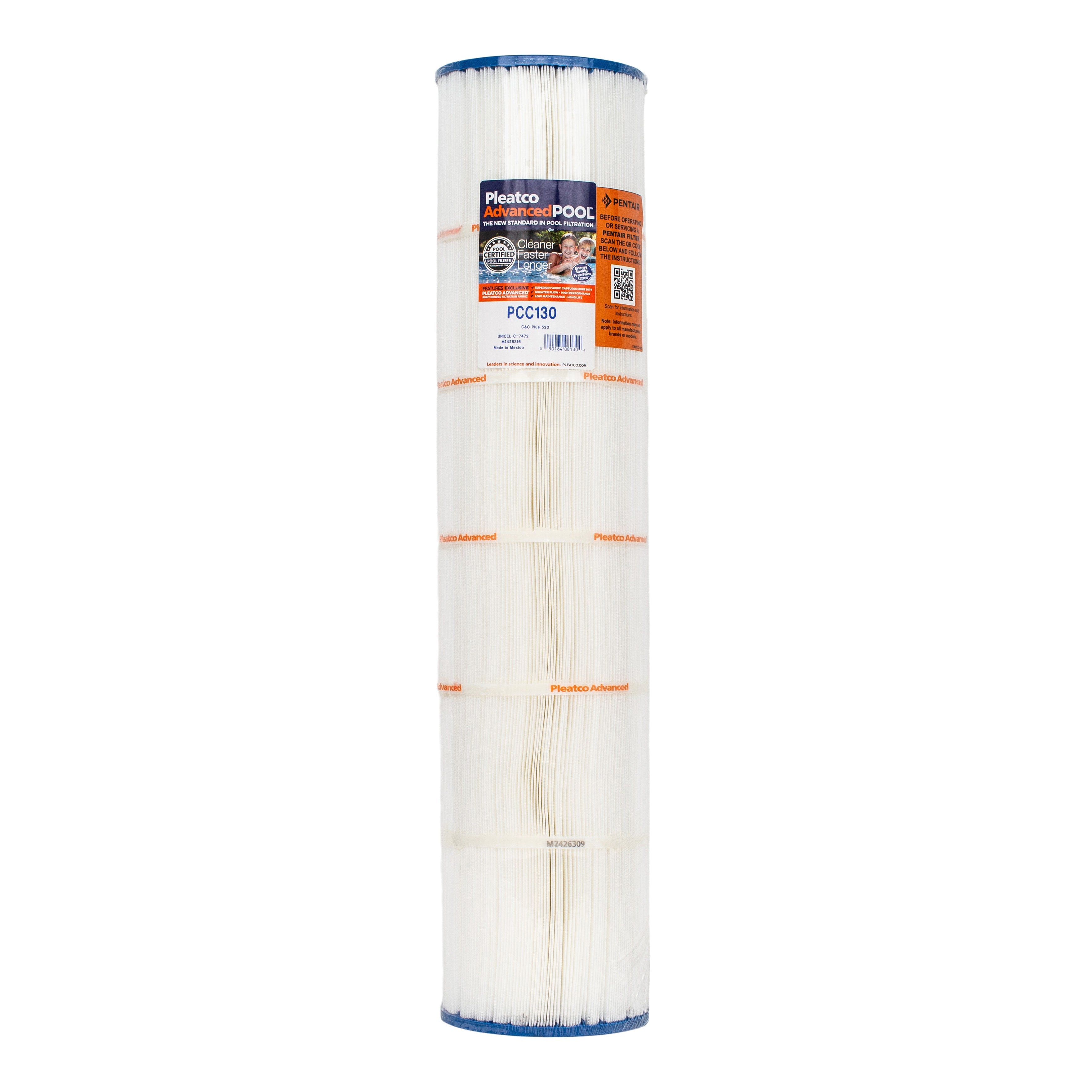 Pleatco PCC130 Filter Cartridge for Superior Pool and Spa Filtration